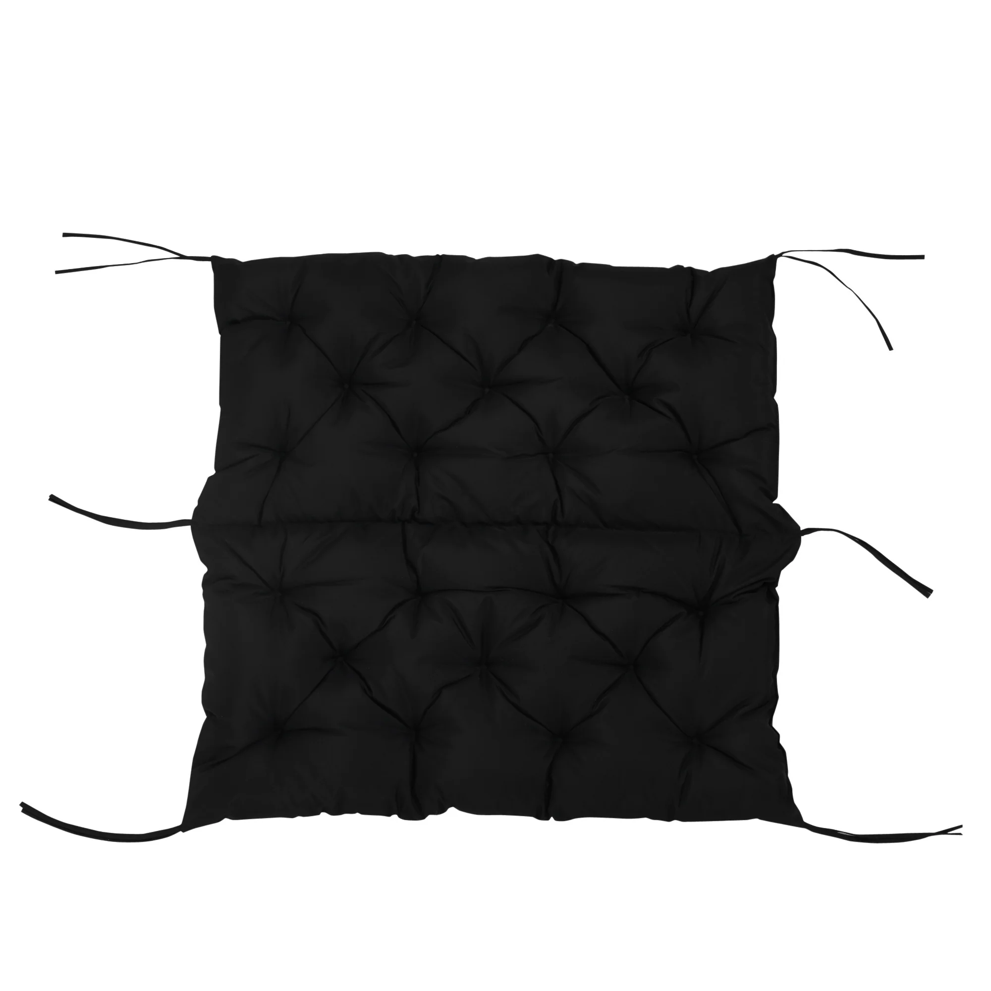 2-Seater Garden Bench Chair Cushion Mat Replacement with Backrest, 39.4" x 38.6", Black - Image 11