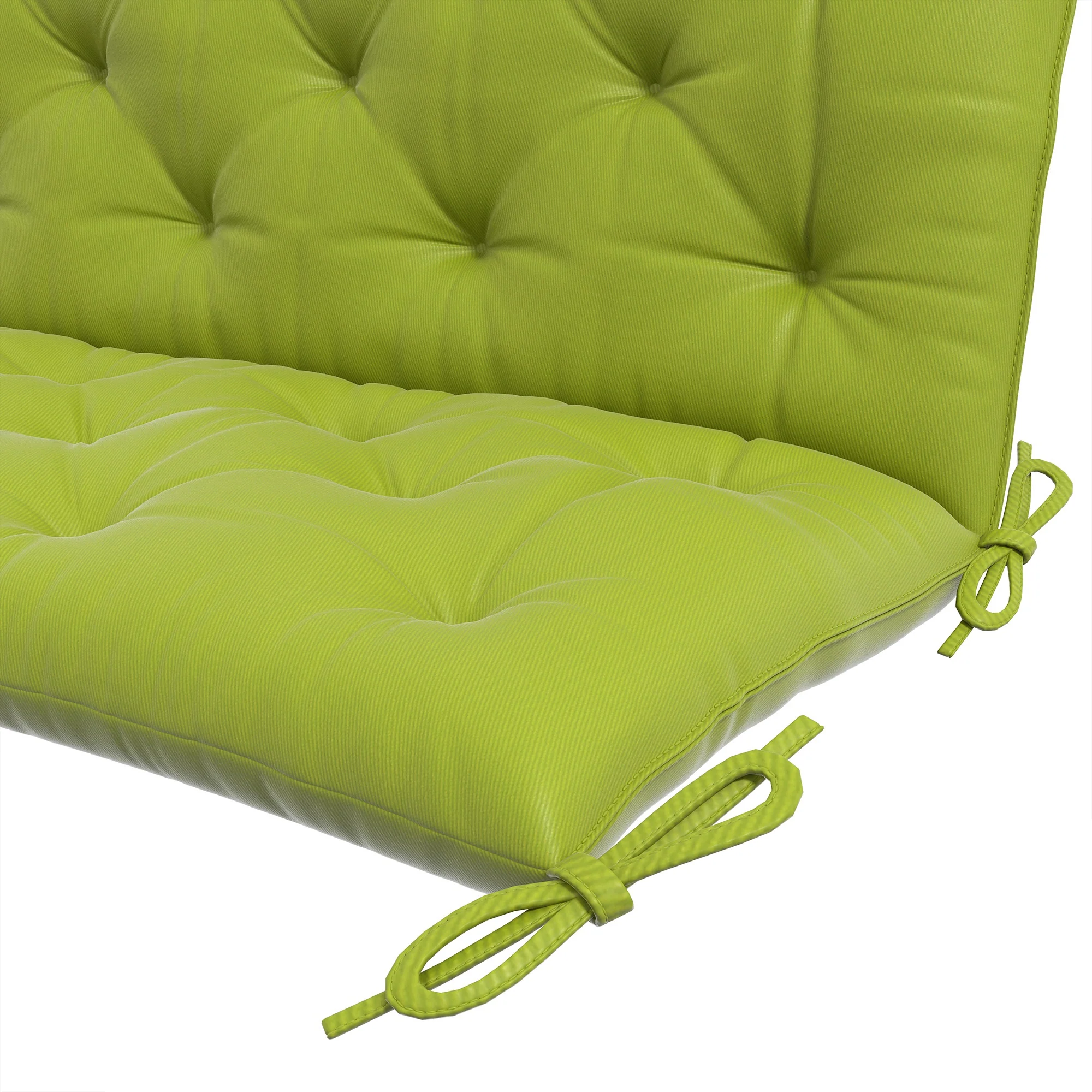 3 Seater Swing Chair Replacement Cushions with Backrest for Patio Furniture, Light Green - Image 10
