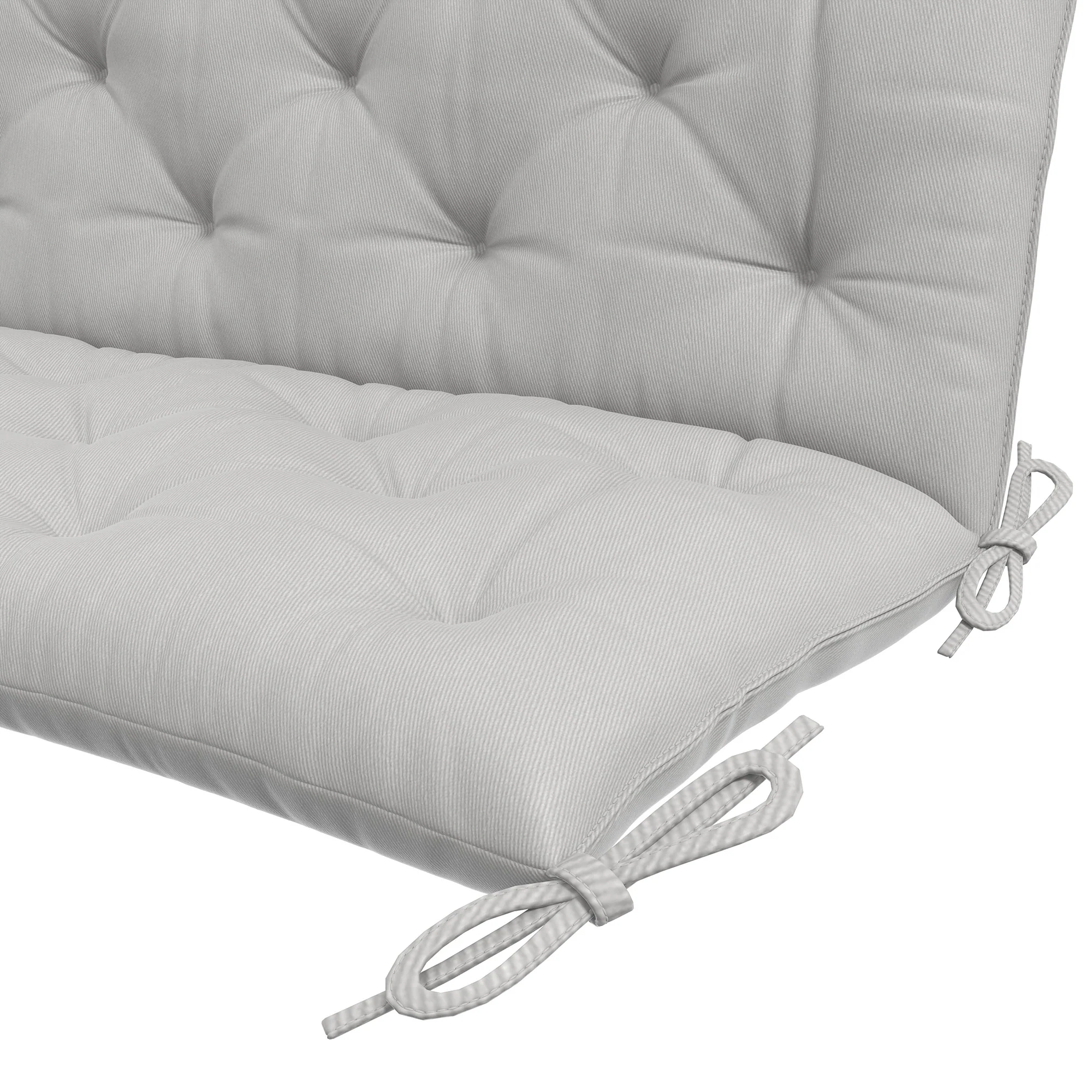 3 Seater Swing Chair Replacement Cushions with Backrest for Patio Furniture, Light Grey - Image 10