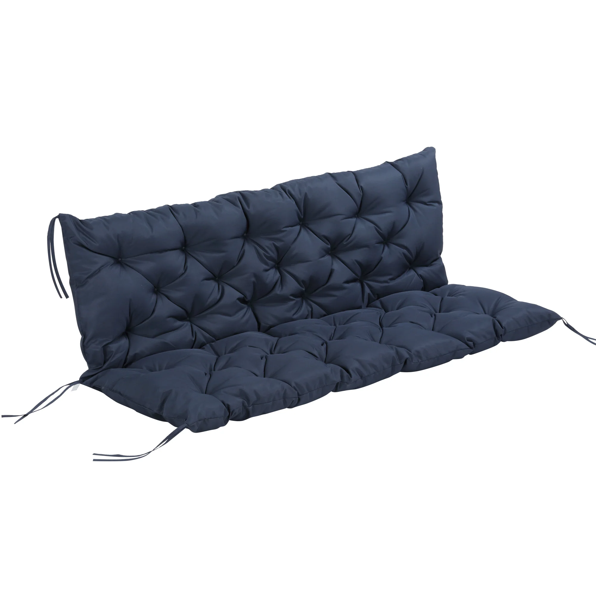 3 Seater Swing Chair Replacement Cushions with Backrest for Patio Furniture, Dark Blue - Image 12