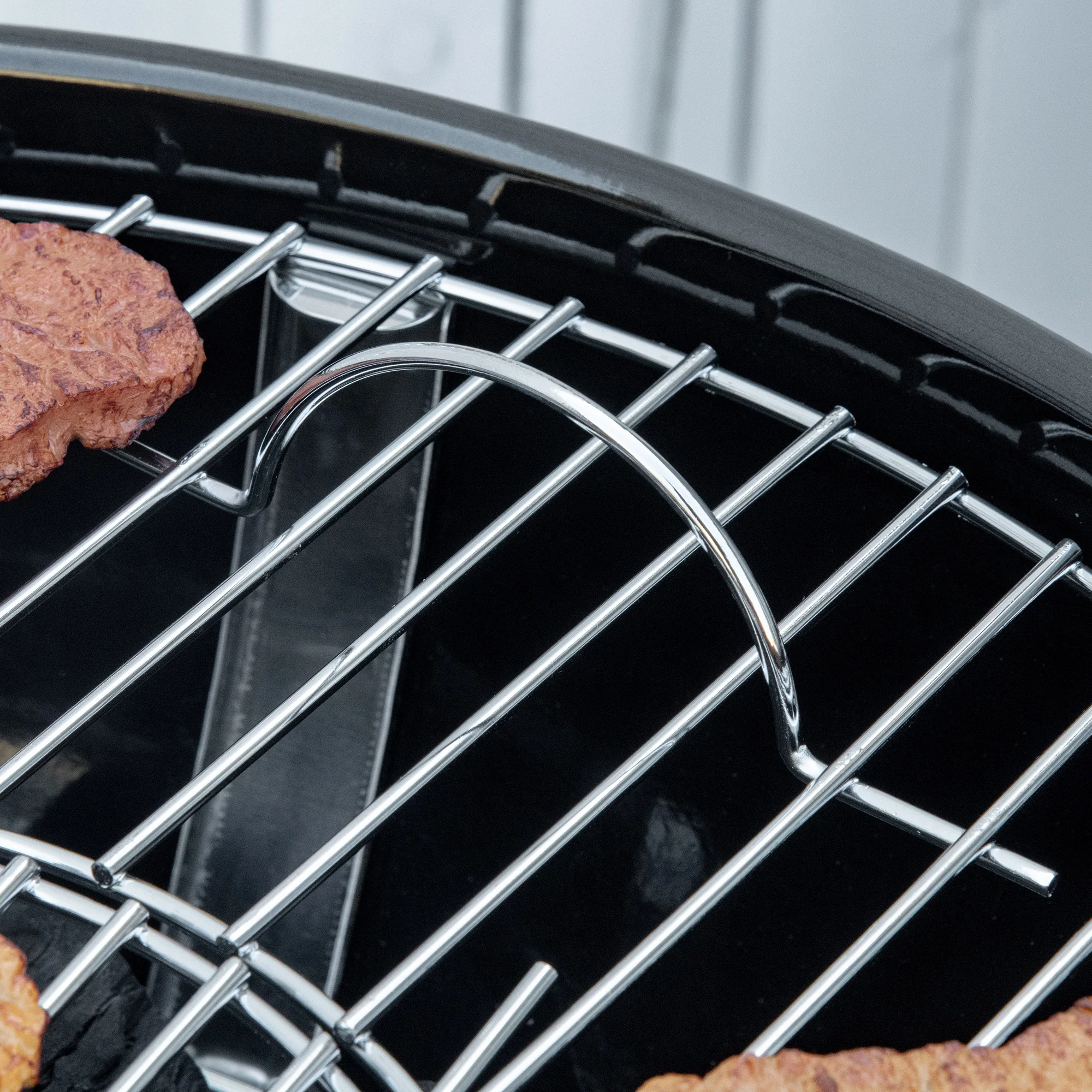 Portable Kettle Charcoal BBQ Smoker with Lid, Shelf & Wheels - Image 10