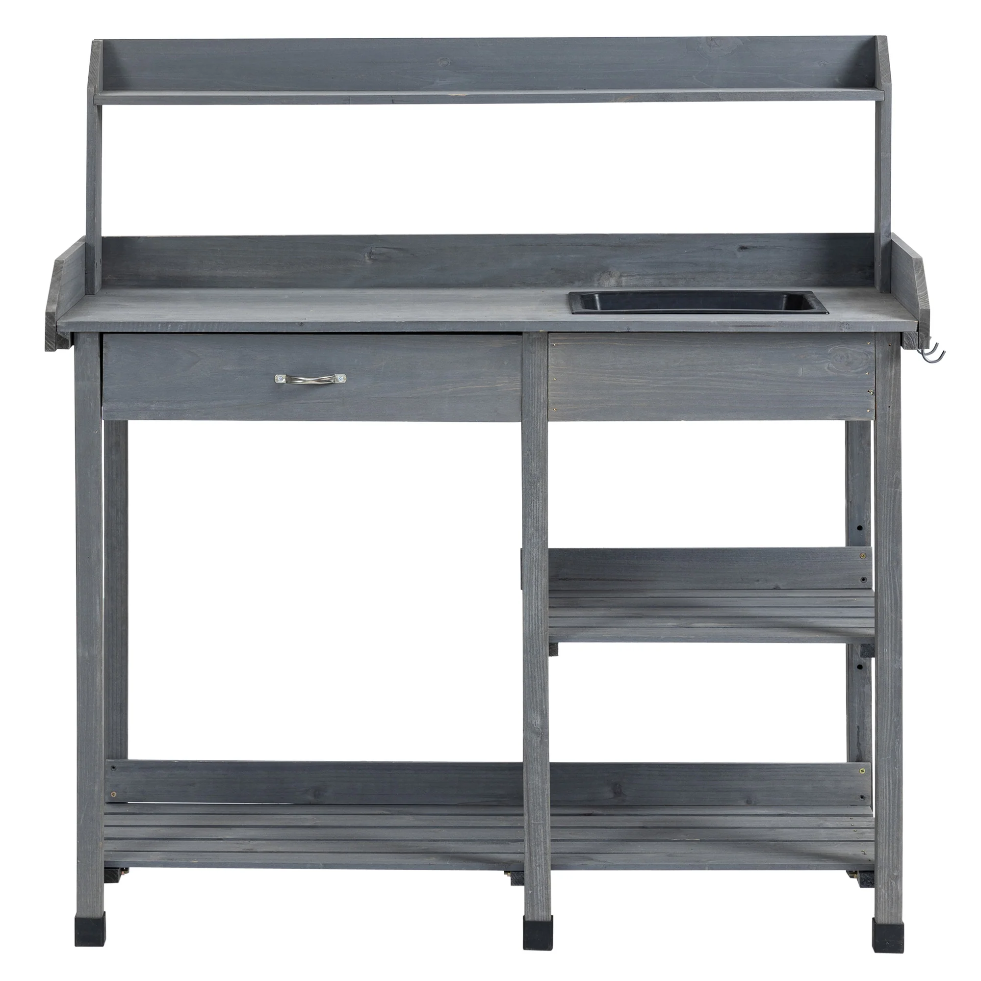 Deluxe Outdoor Potting Table with Sink & Storage Solutions for Patio, Courtyards, Balcony - Image 2