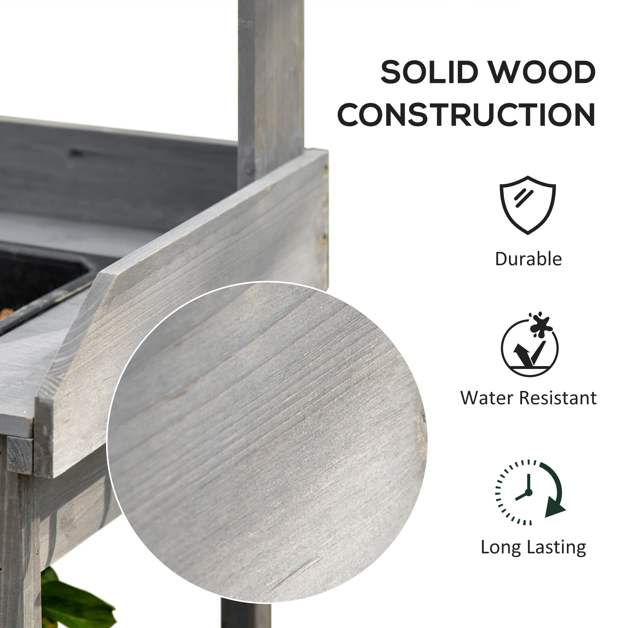 Deluxe Outdoor Potting Table with Sink & Storage Solutions for Patio, Courtyards, Balcony - Image 9