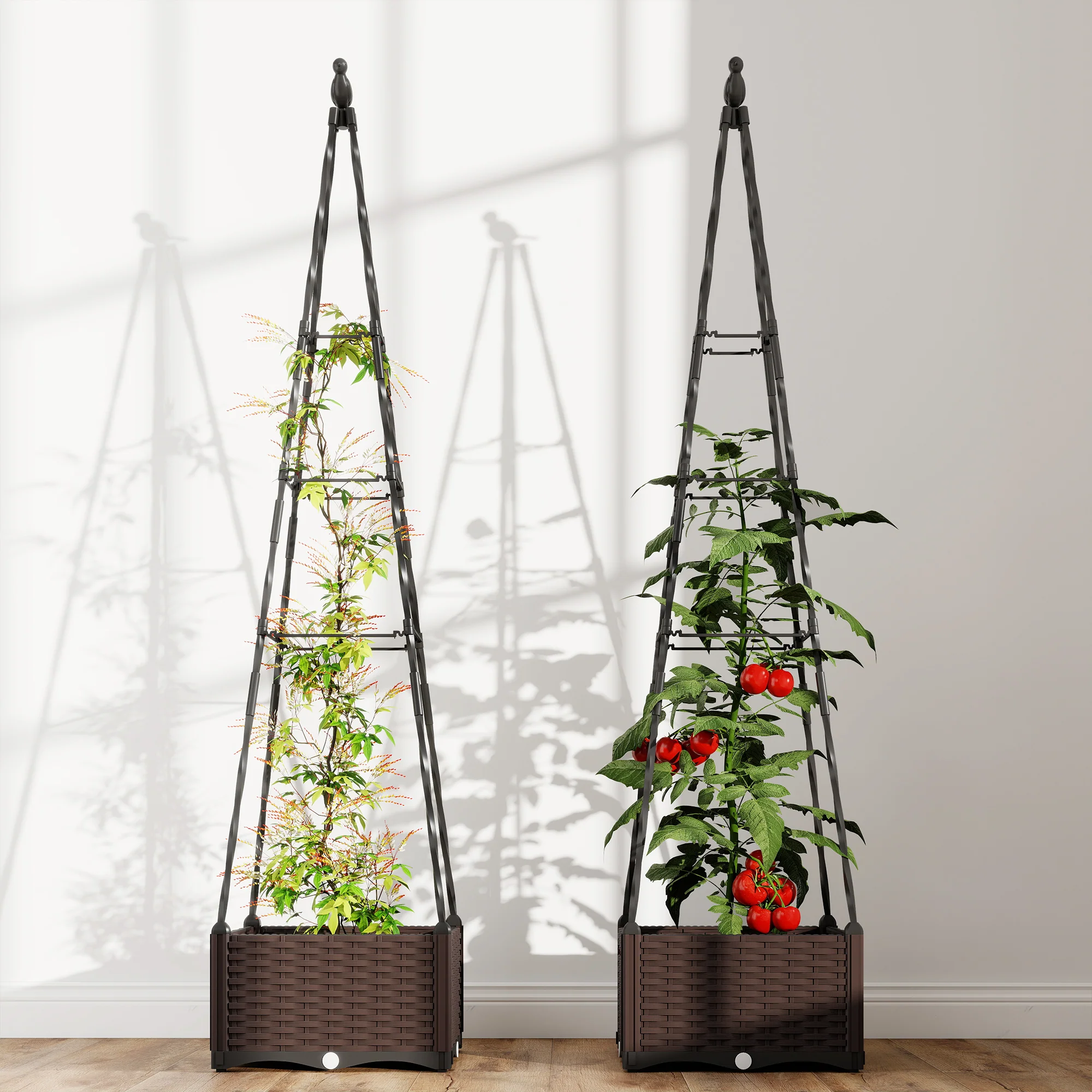 Self Watering Raised Garden Bed with Trellis, 40 x 40 x 175 cm - Image 11