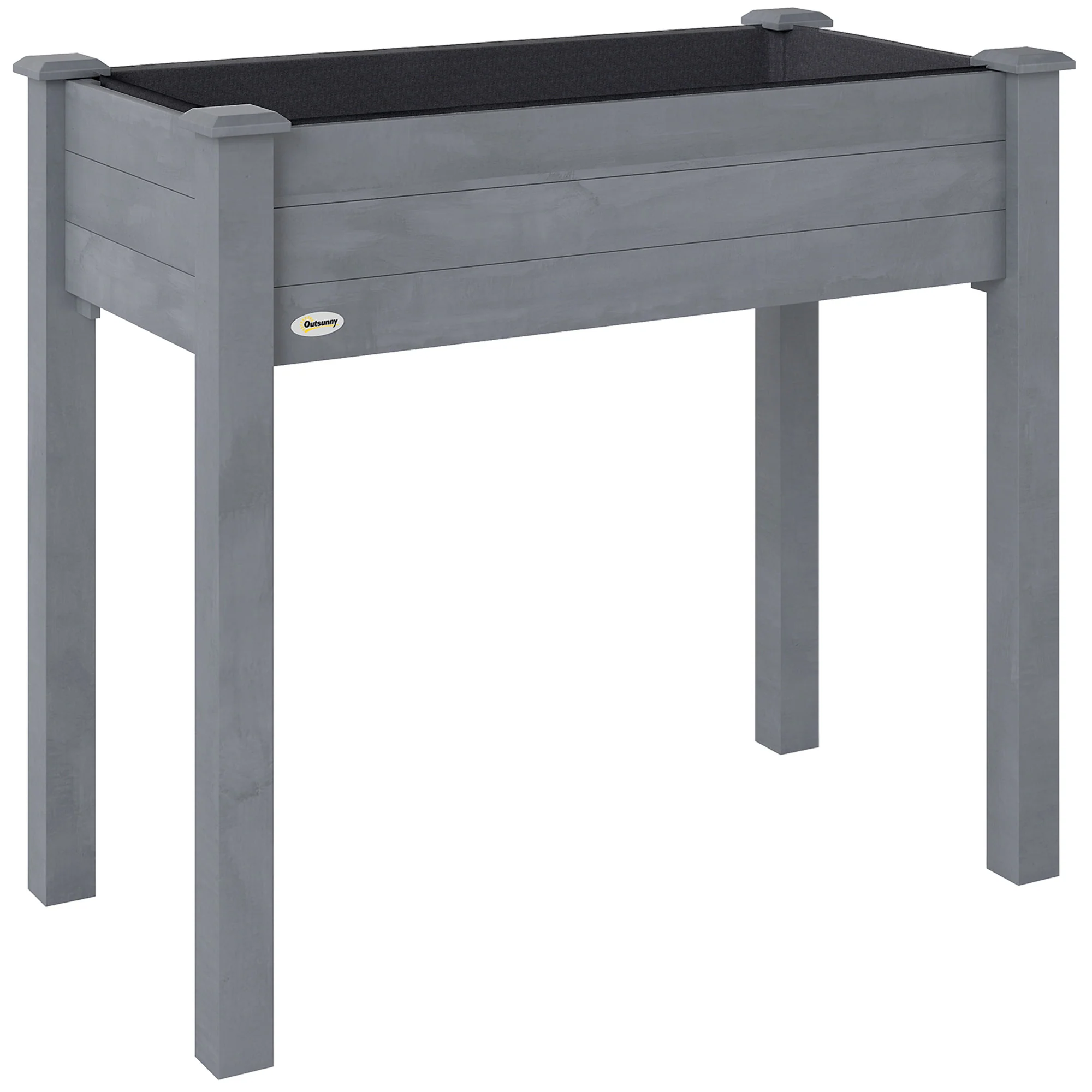 Wooden Elevated Planter Box with Liner for Garden Use - Image 12