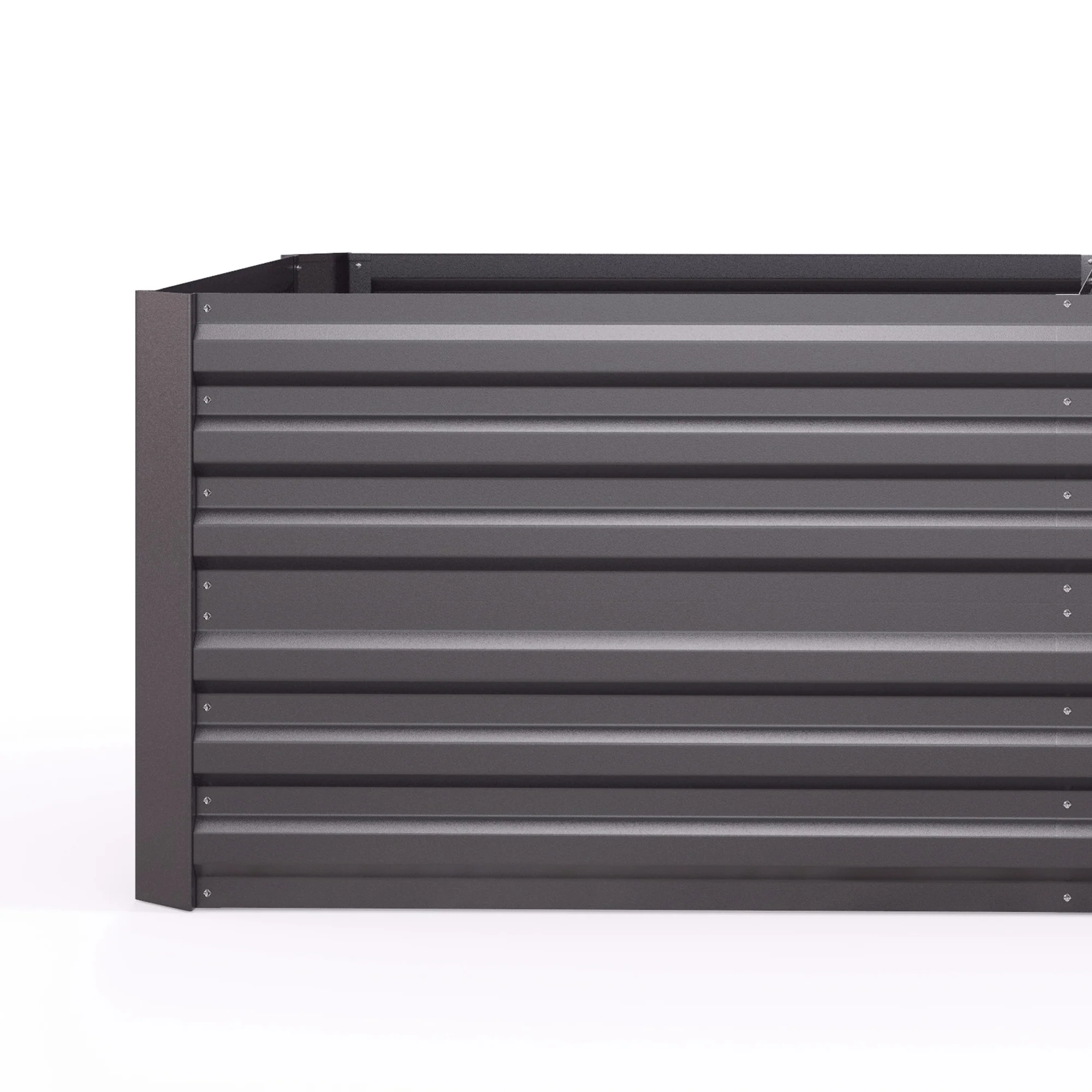 Raised Garden Bed, 6' x 3' x 2' Galvanized Steel Planters for Outdoor Plants with Multi-reinforced Rods for Vegetables, Flowers and Herbs, Dark Grey - Image 9