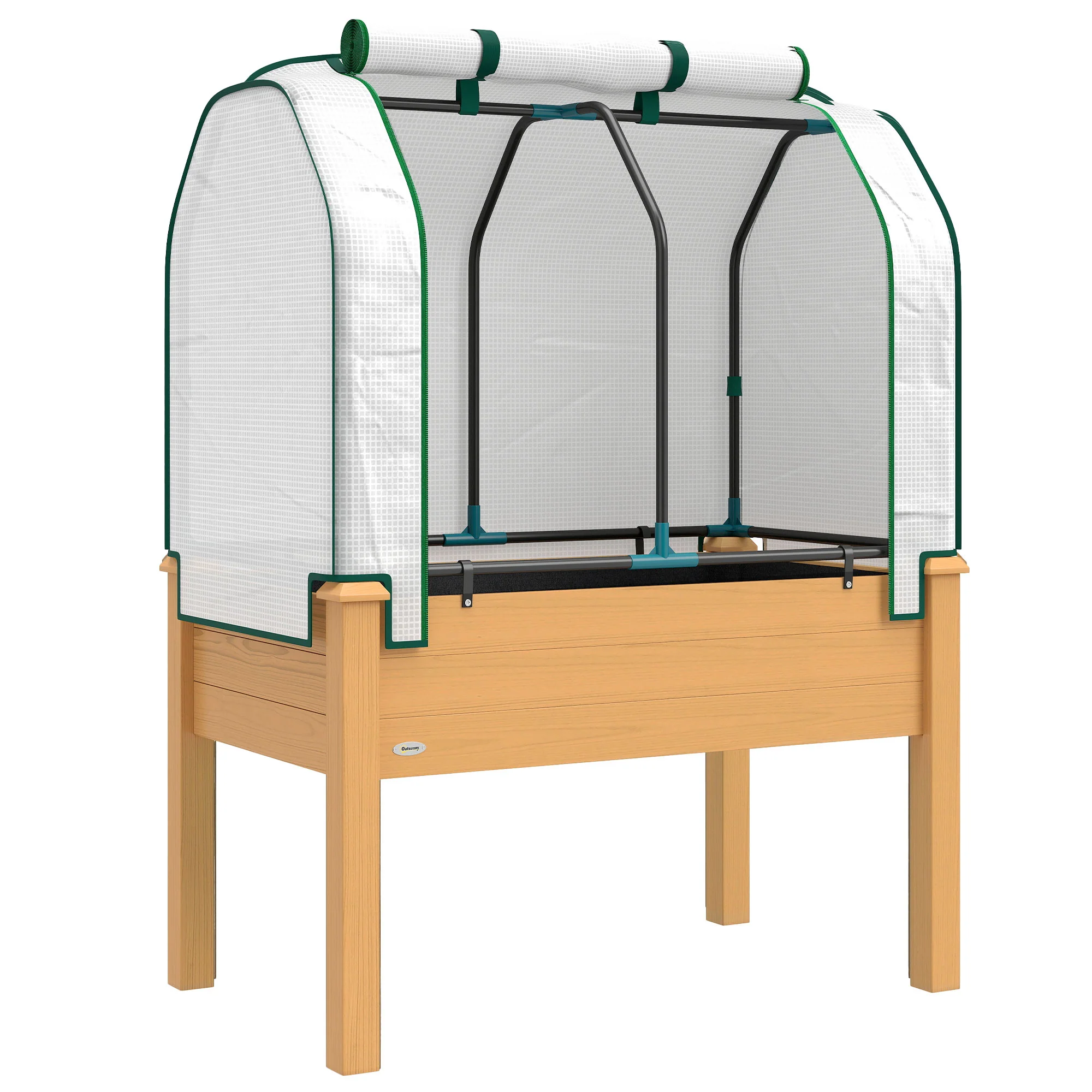 35" x 22" x 47" Raised Garden Bed with PE Cover, Sand - Image 12