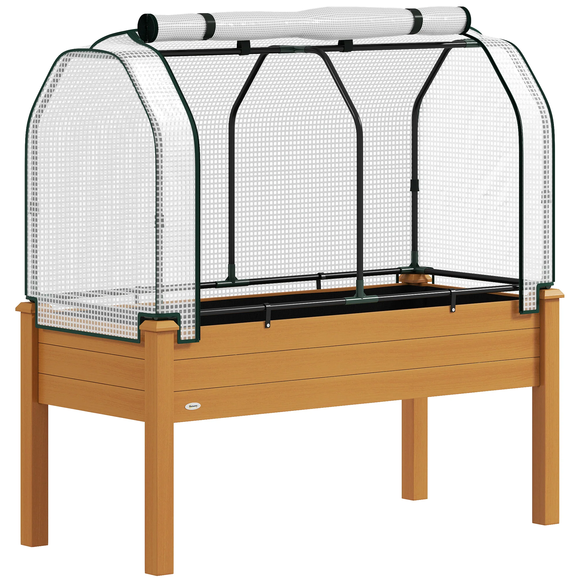 48" x 22" x 46" Raised Garden Bed with PE Cover, Sand - Image 12