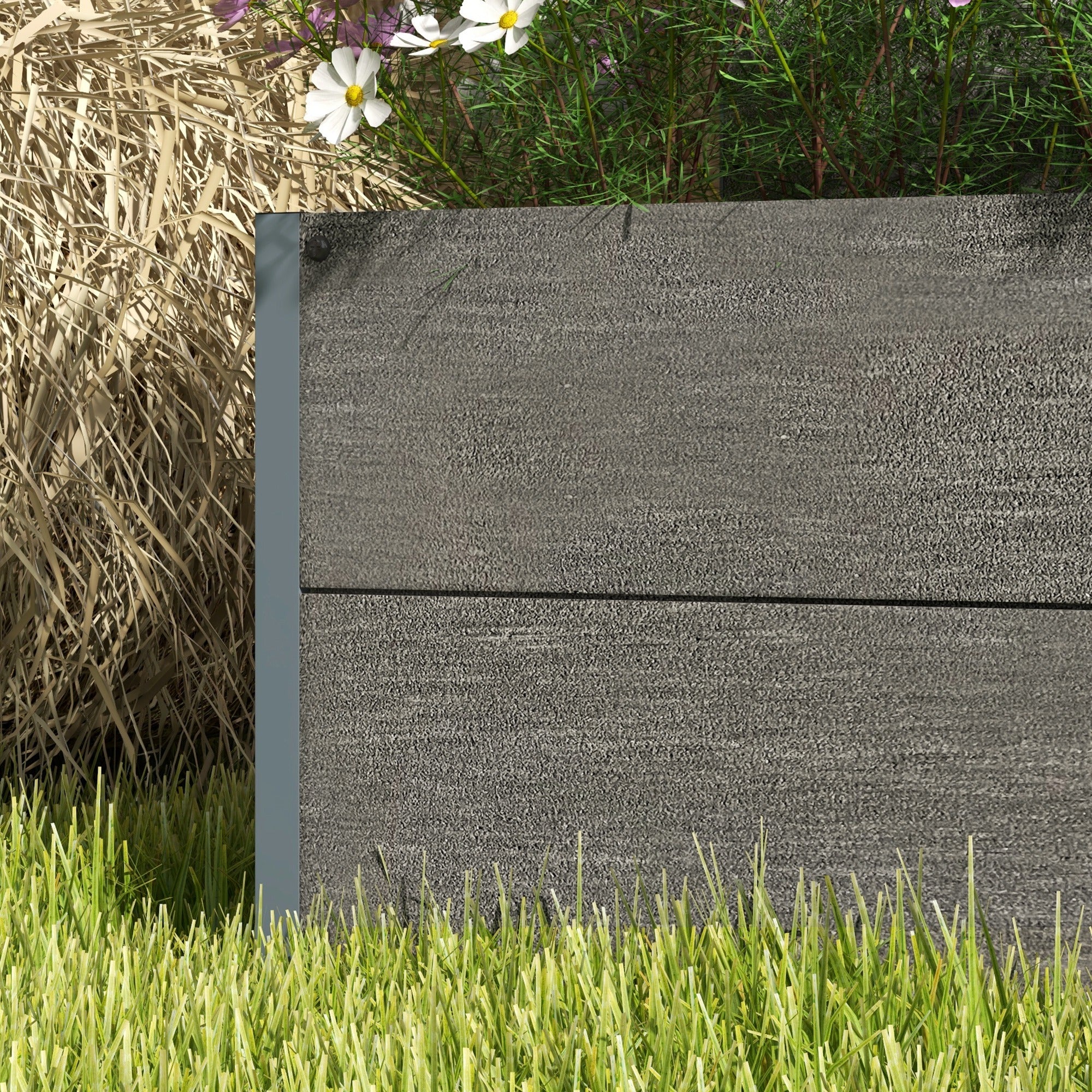 28" x 15" x 59" Raised Garden Bed with Trellis, Dark Grey - Image 11