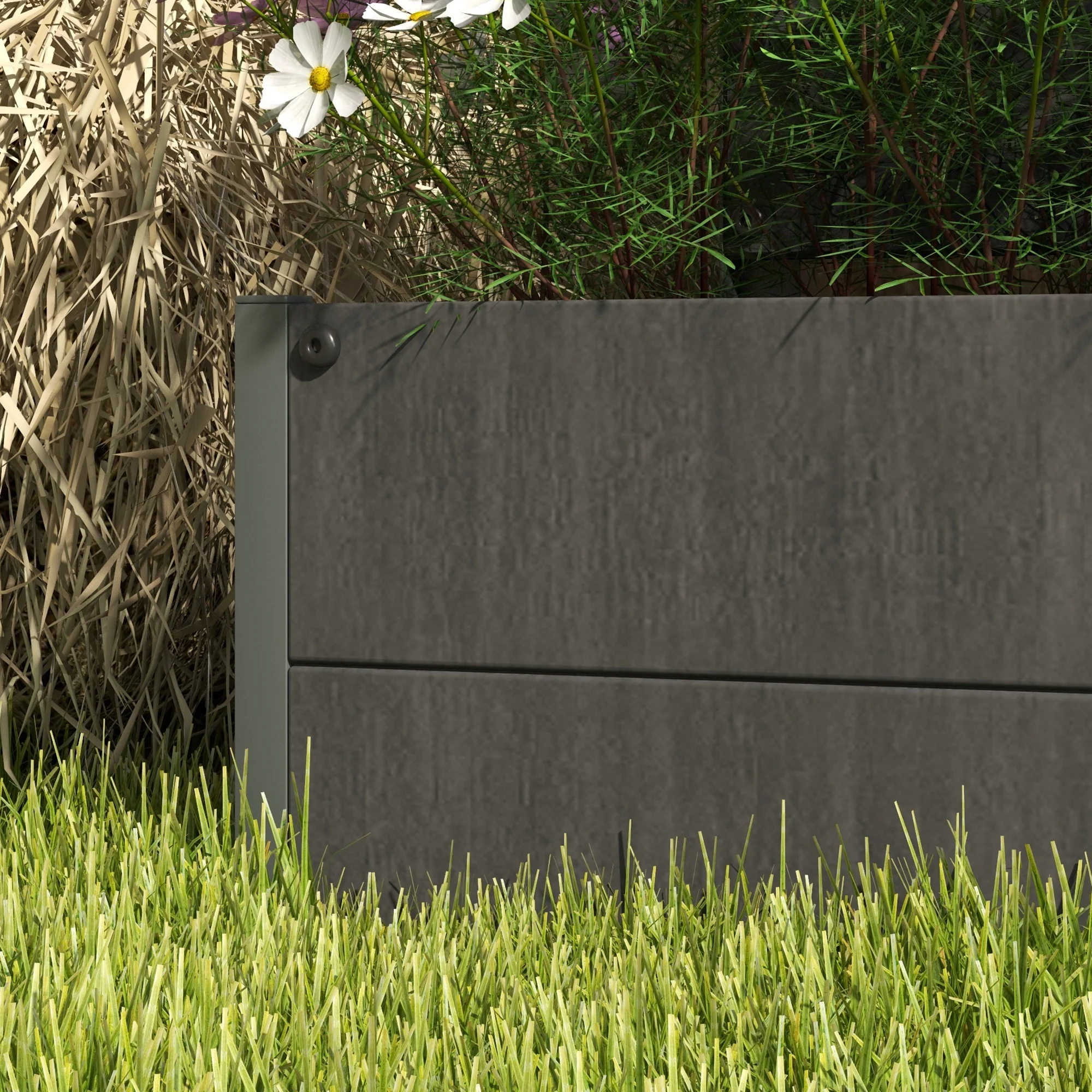 35.6" x 15" x 70.9" Raised Garden Bed with Trellis, Dark Grey - Image 10