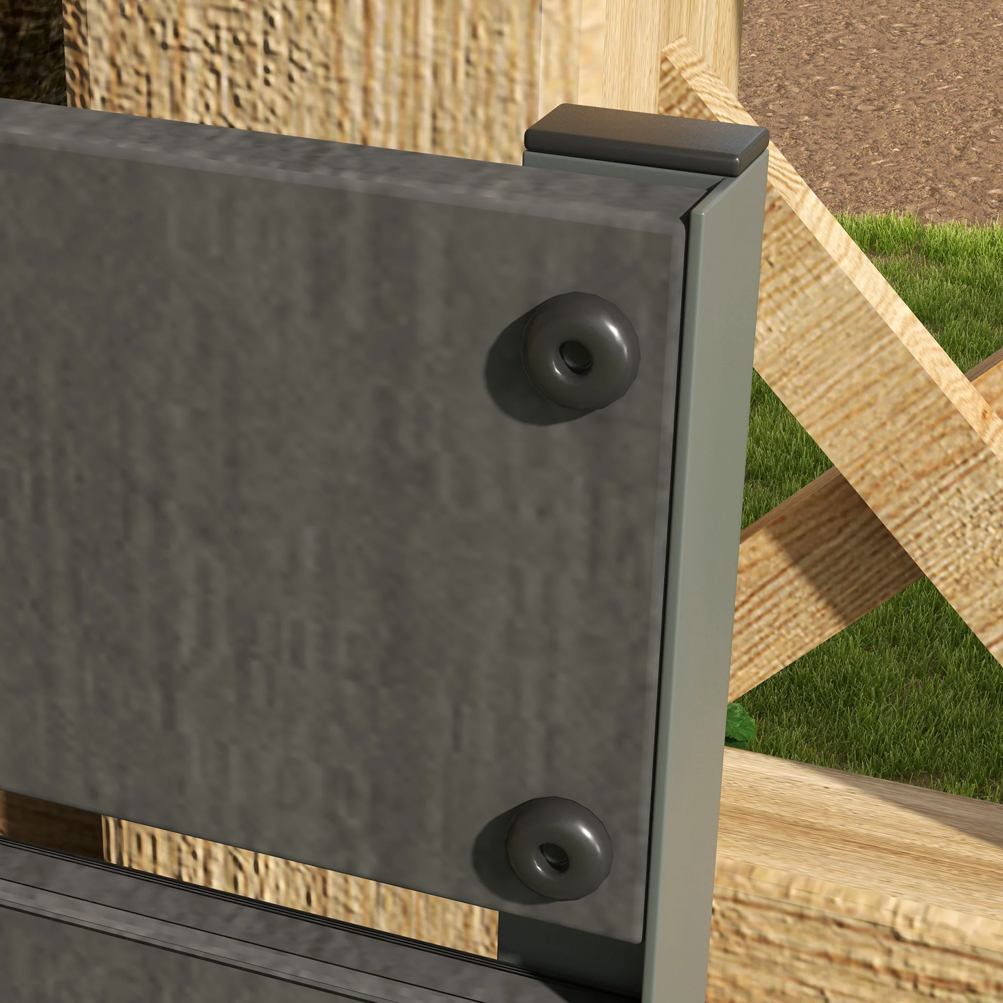 35.6" x 15" x 70.9" Raised Garden Bed with Trellis, Dark Grey - Image 11
