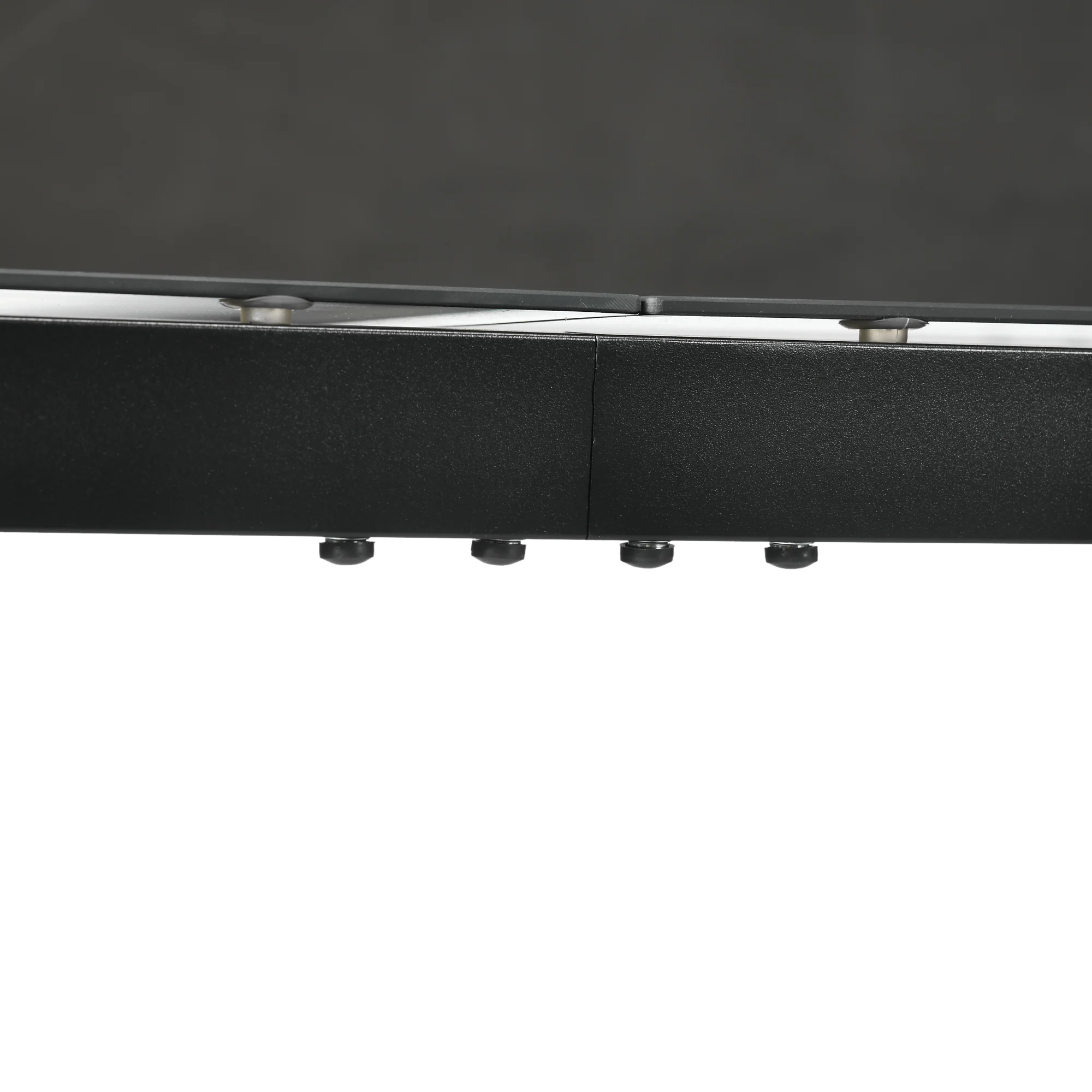 70.9" Rectangular Outdoor Dining Table with Tempered Glass Top, Black - Image 11