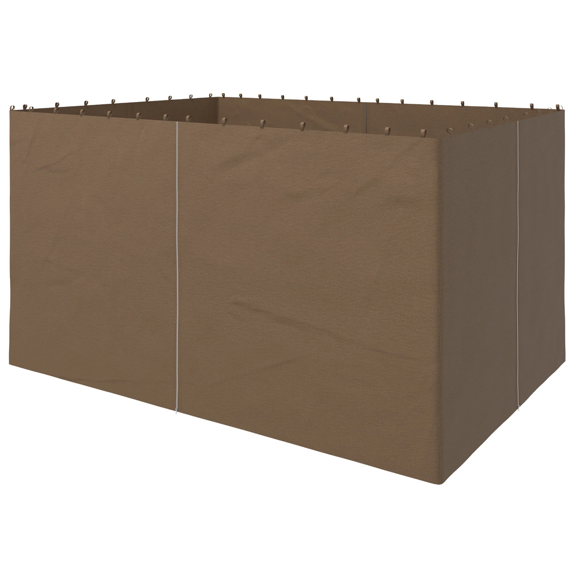 10' x 13' Universal Gazebo Sidewall Set (4 Panels) with Hooks, Dark Brown - Image 2