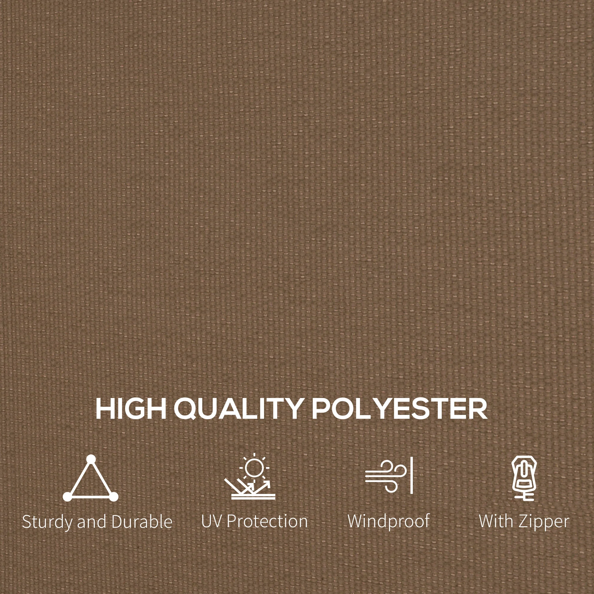 10' x 13' Universal Gazebo Sidewall Set (4 Panels) with Hooks, Dark Brown - Image 9