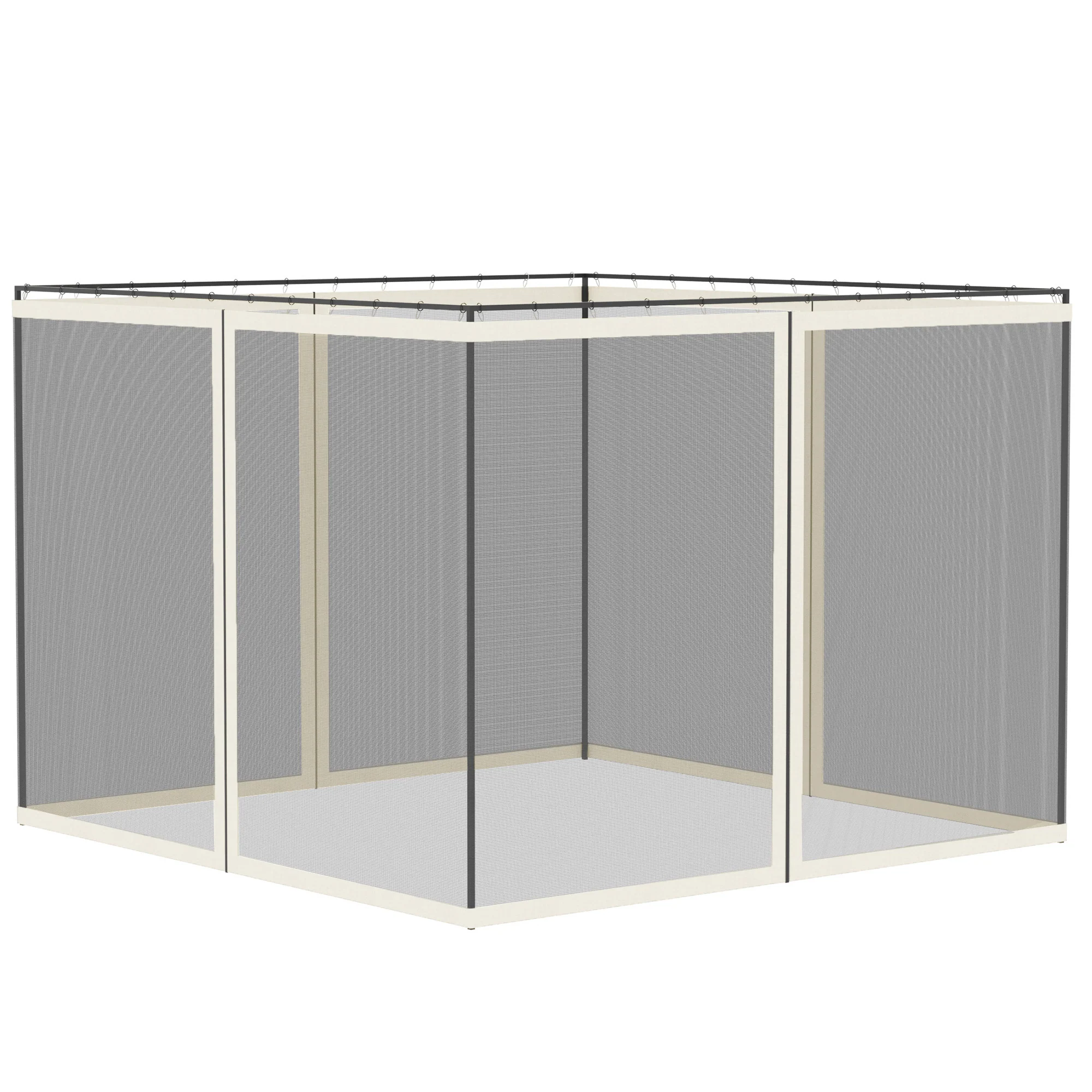 Replacement Mosquito Netting for Gazebo 10' x 10'with Zippers, White - Image 12