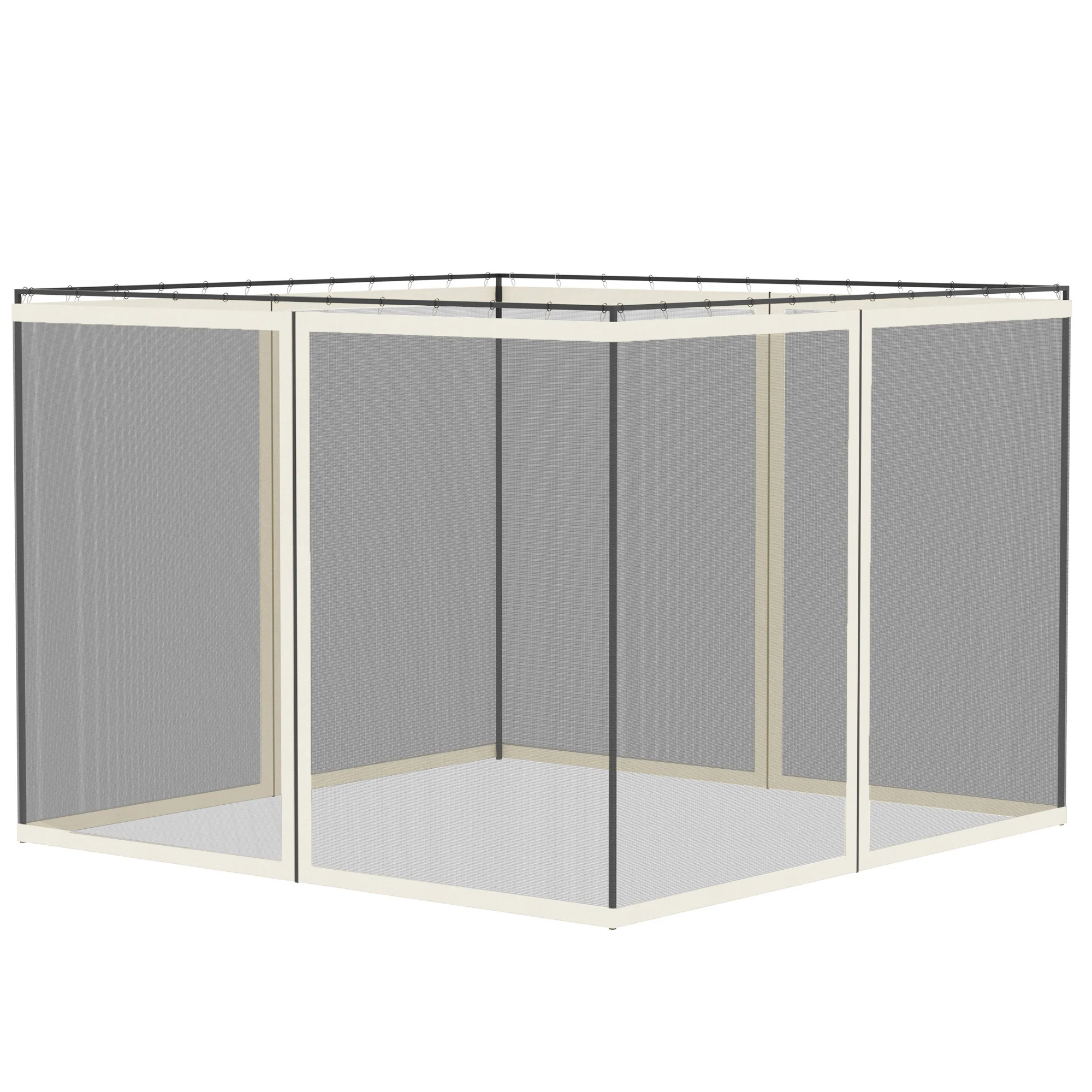 Replacement Mosquito Netting for Gazebo 10' x 10'with Zippers, White - Image 2