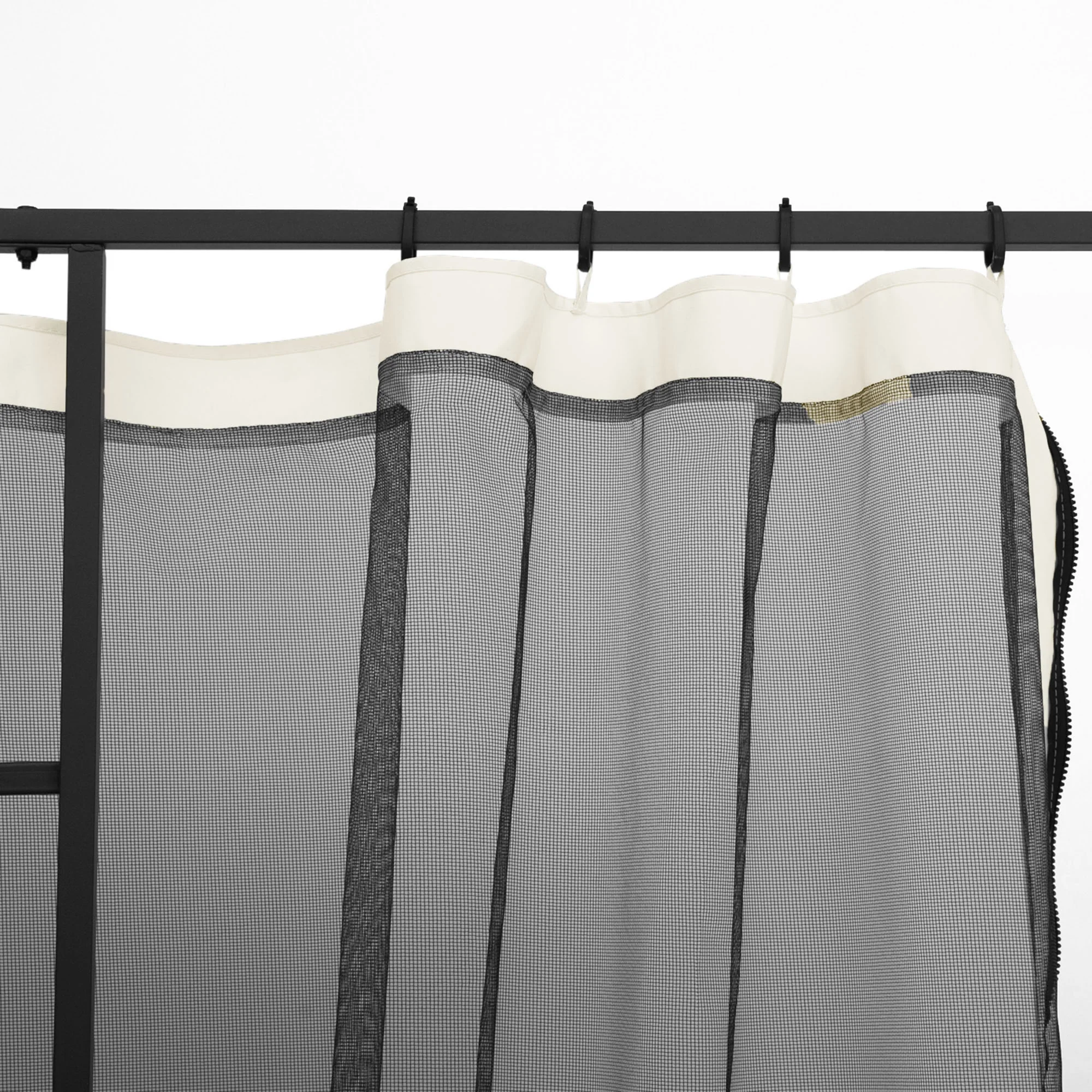 Replacement Mosquito Netting for Gazebo 10' x 10'with Zippers, White - Image 9
