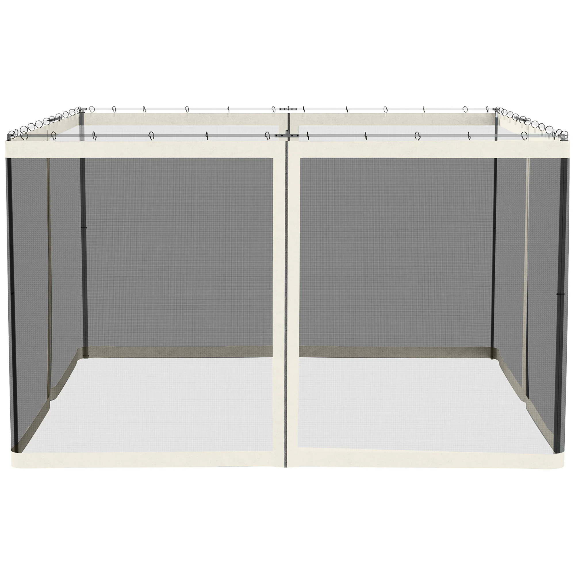 Replacement Mosquito Netting for Gazebo 10' x 12'with Zippers, White - Image 9