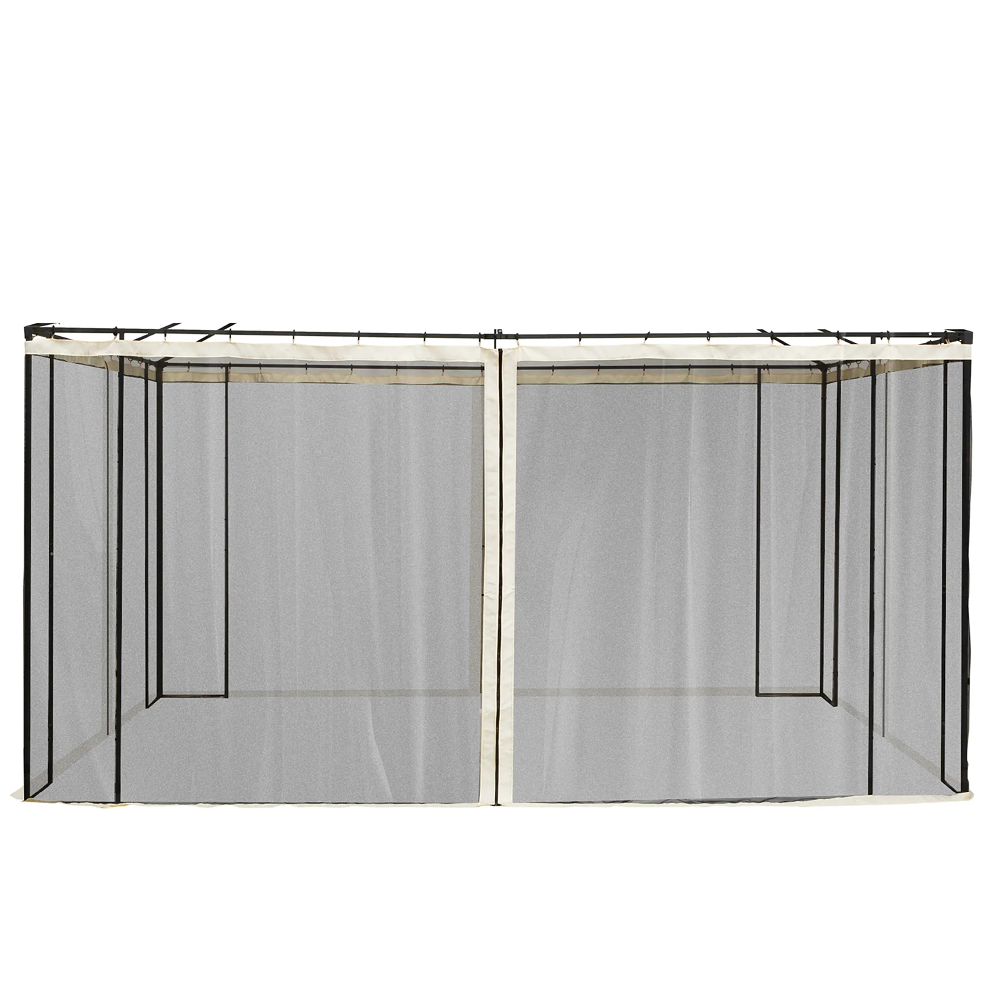 Replacement Mosquito Netting for Gazebo 10' x 13'with Zippers, Cream White