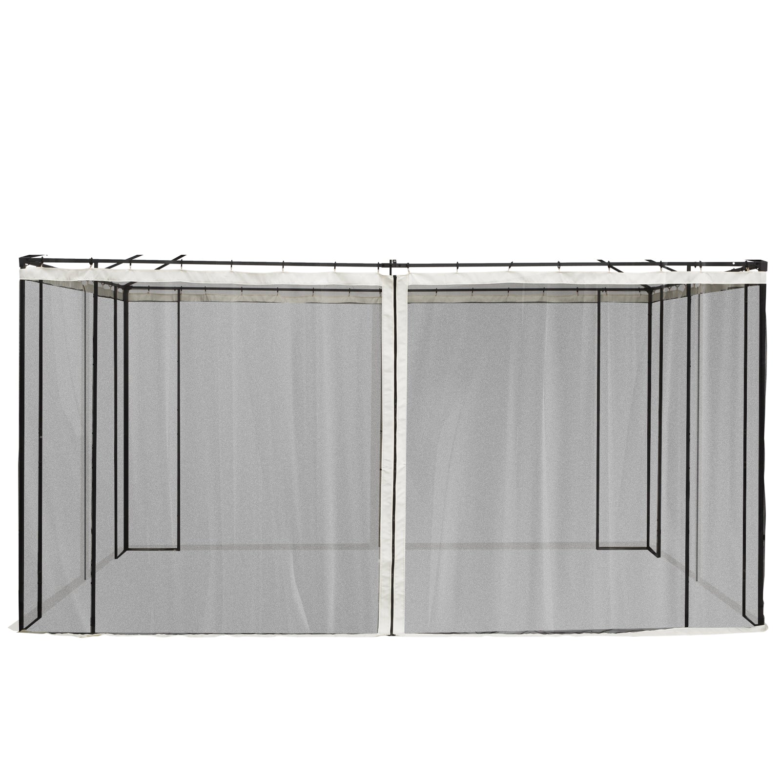 Replacement Mosquito Netting for Gazebo 10' x 13'with Zippers, Cream White - Image 12