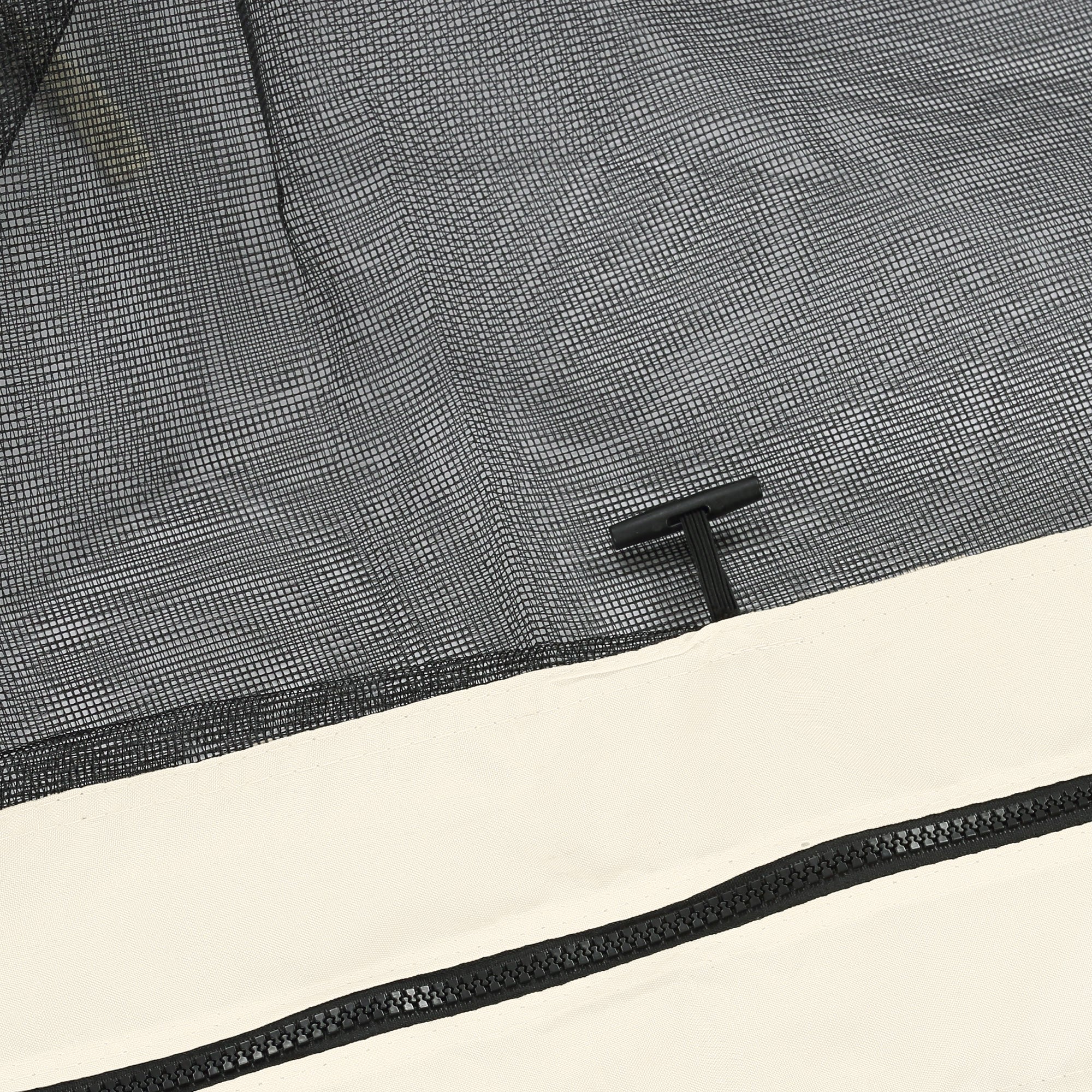 Replacement Mosquito Netting for Gazebo 12' x 12'with Zippers, Cream White - Image 11