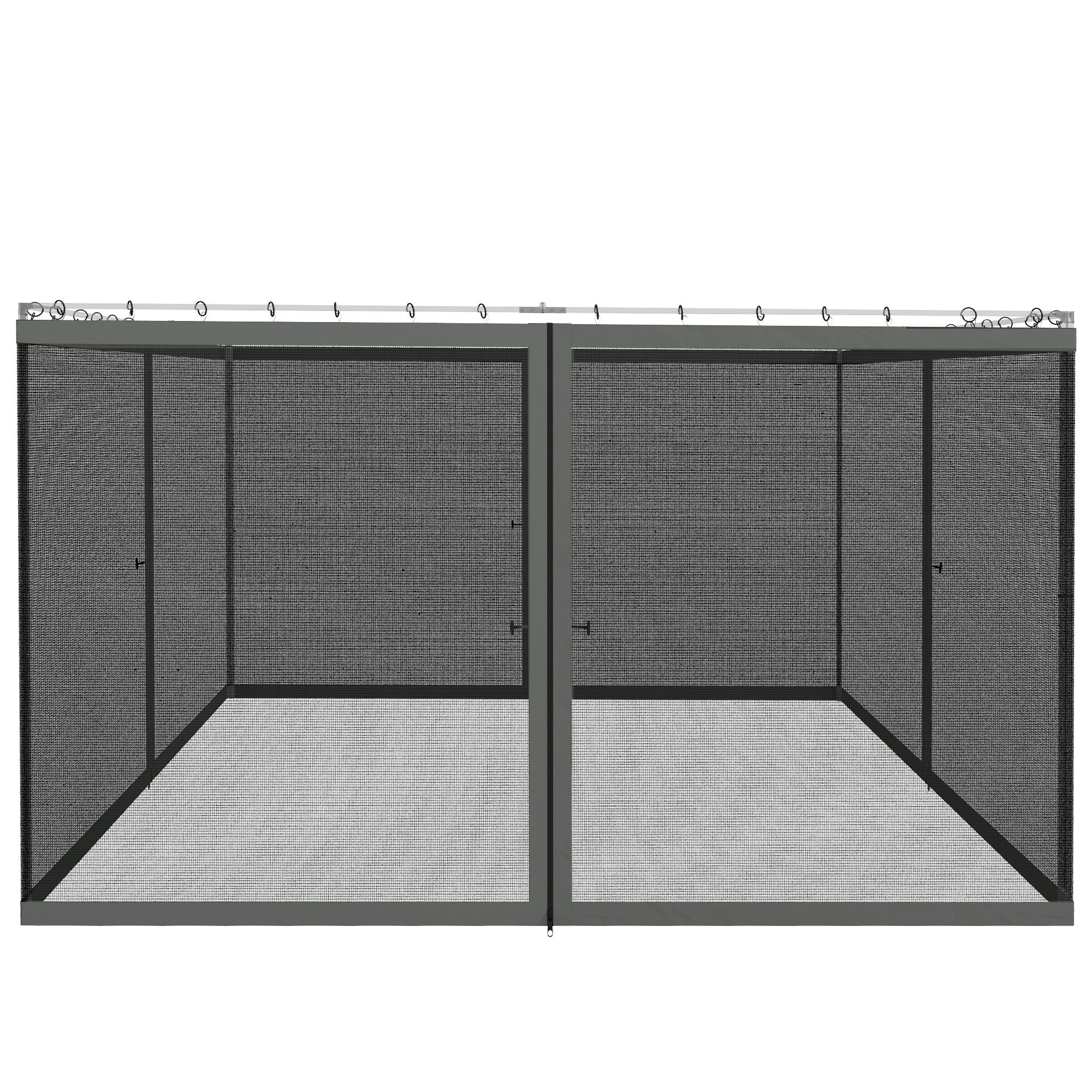 Replacement Mosquito Netting for Gazebo 12' x 12'with Zippers, Dark Grey - Image 11
