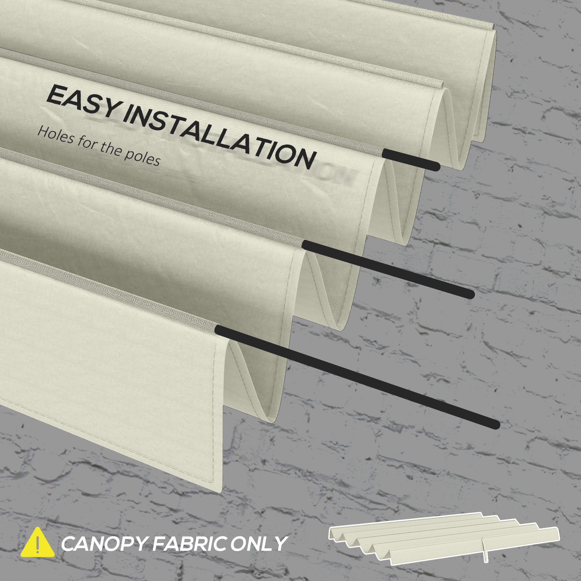 UV30+ Retractable Canopy for 9.8' x 7.1' Pergola, Cream White - Image 8