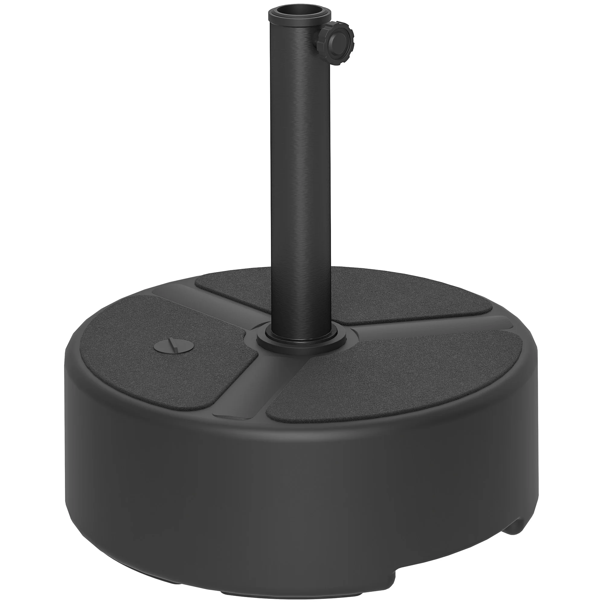Garden Parasol Base for 38, 48 mm Poles, Filled Up to 20kg Stand or 18kg Water, Black - Image 12