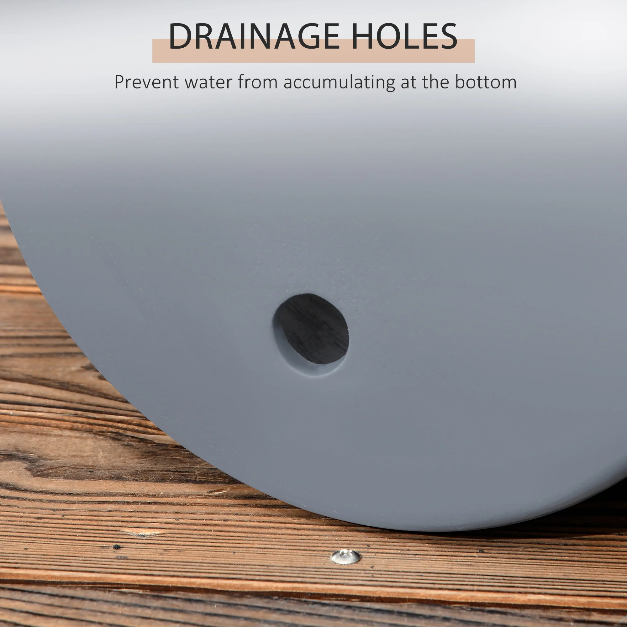 Set of 3 Planters, 13"/11.5"/9" with Drainage Holes - Image 8