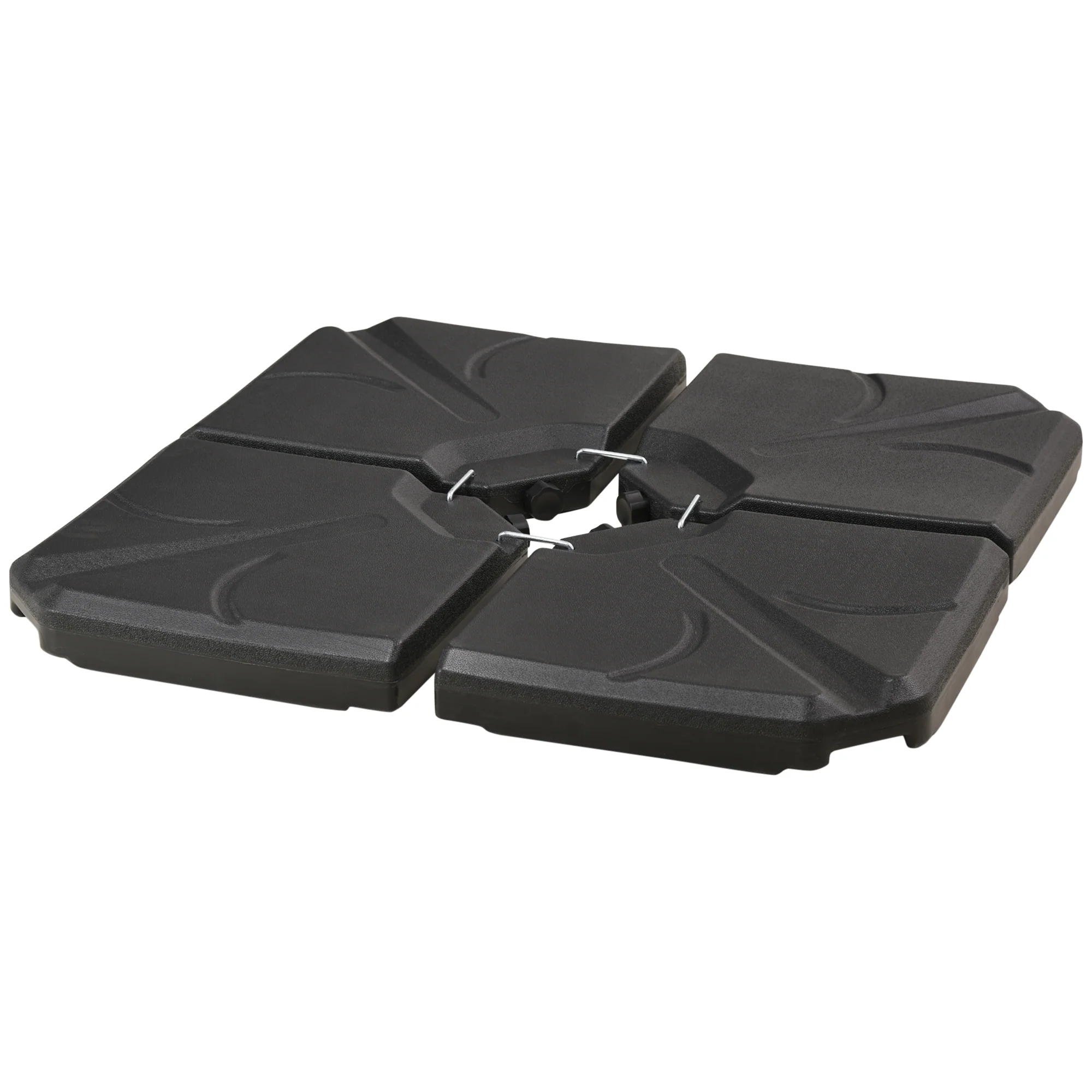 Set of 4 Parasol Weights for Banana Cantilever Umbrella, Up to 84kg, Black - Image 2