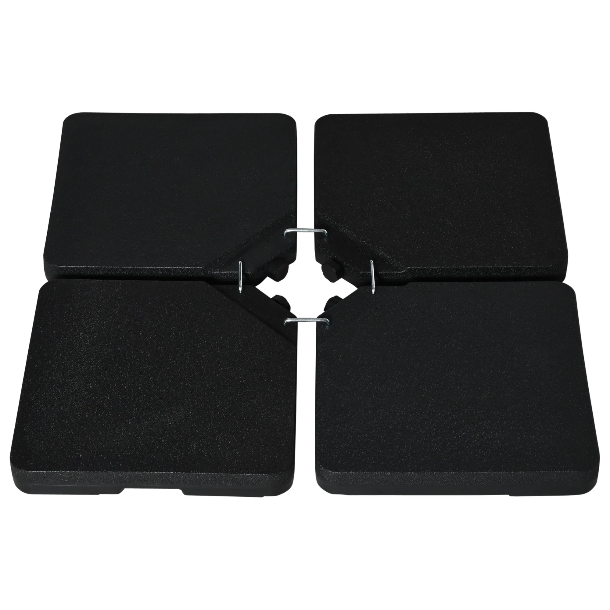 Set of 4 Parasol Weights for Banana Cantilever Umbrella, Water & Sand Can Be Filled, Black - Image 2