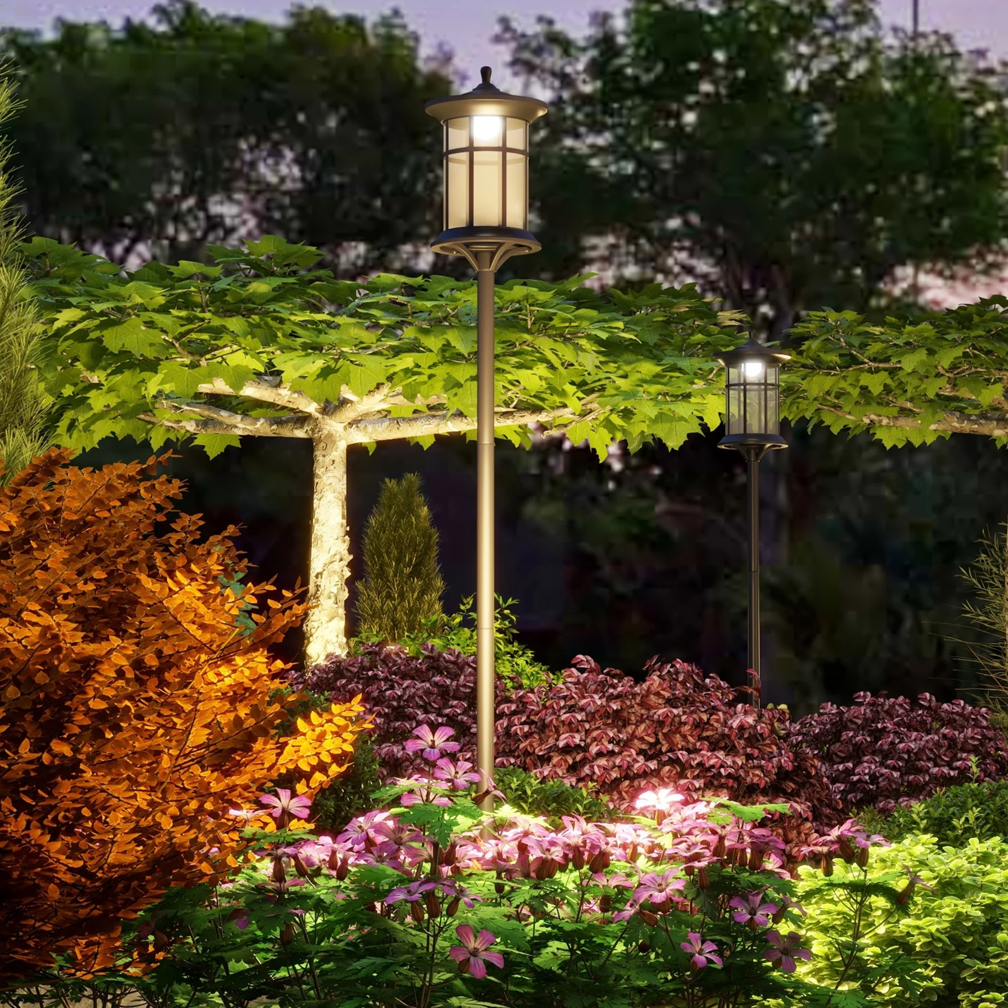 72" LED Outdoor Street Light, Waterproof IP44 for Patio, Garden, Backyard, Cool White - Image 10