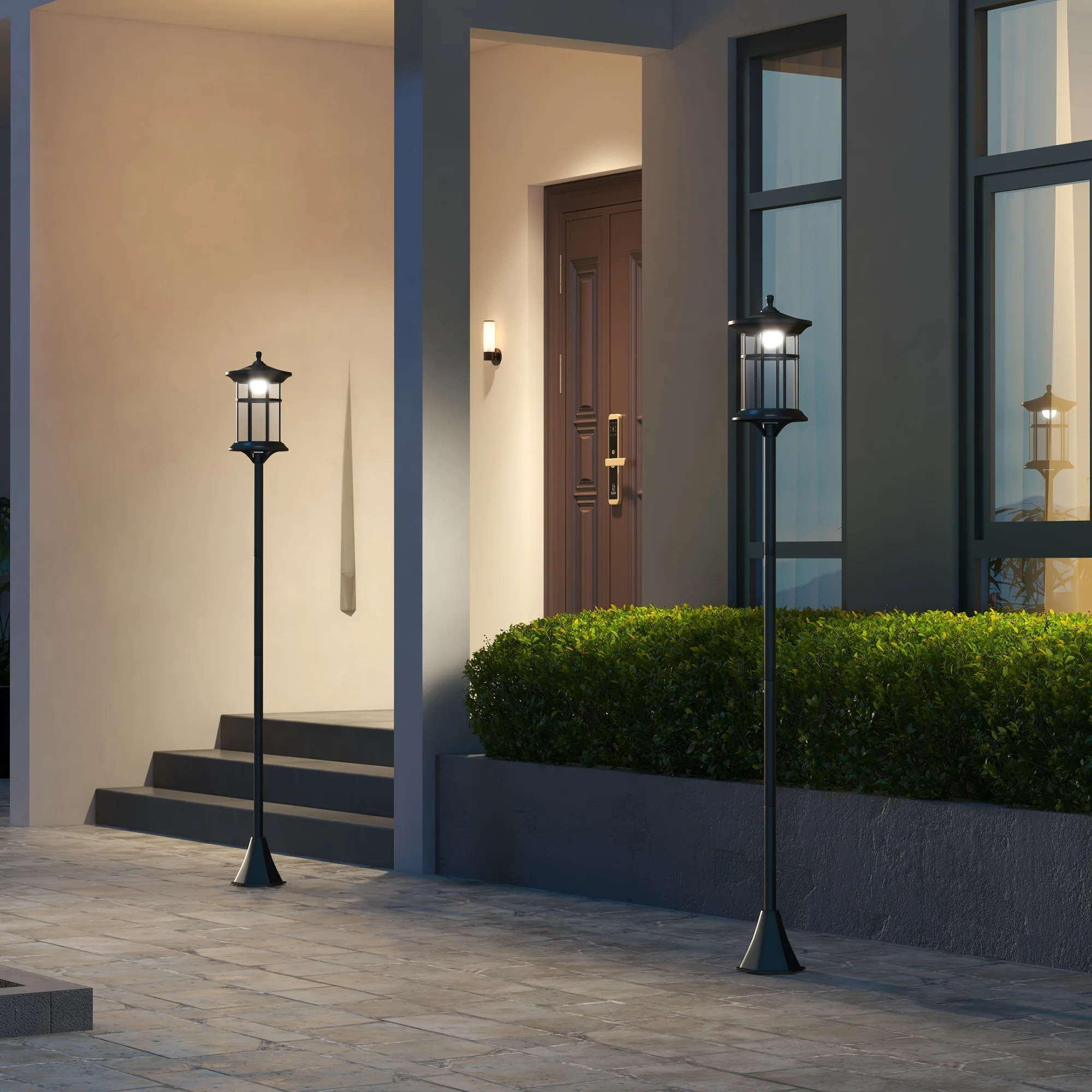72" LED Outdoor Street Light, Waterproof IP44 for Patio, Garden, Backyard, Cool White, 2 Pack - Image 10