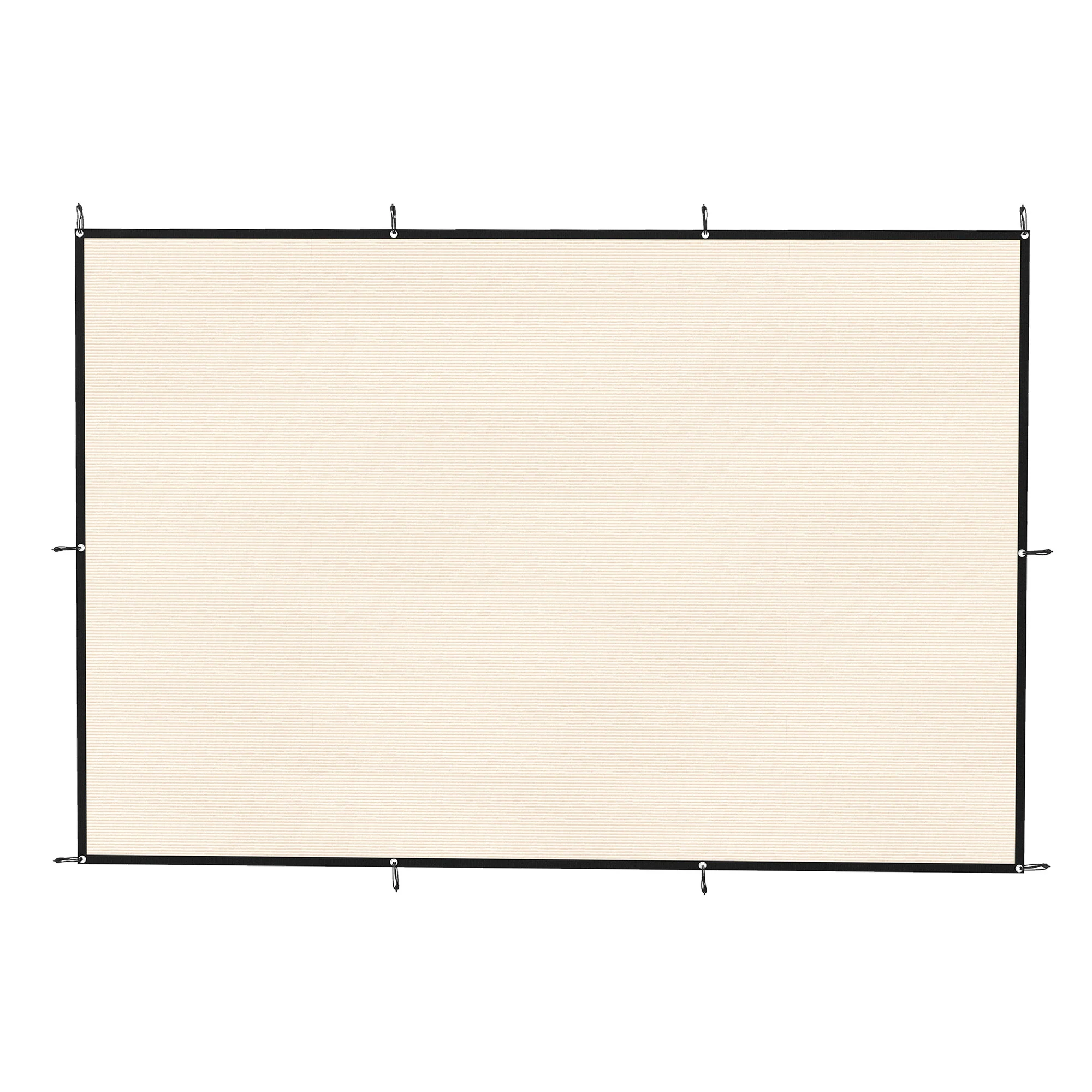 2 x 3 m Sun Shade Sail in Beige with Steel Eyelets & Bungee Cords, UV Protection