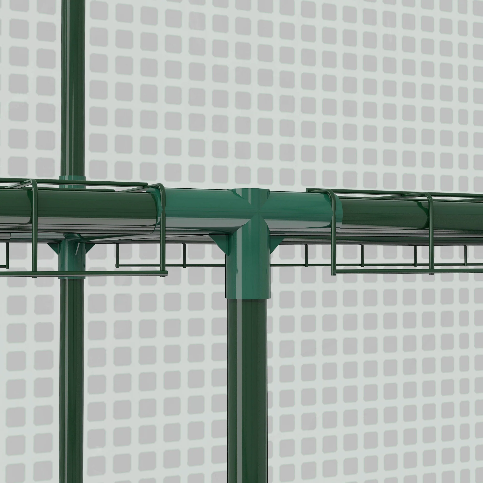 Walk-in Greenhouse with 3 Tier 12 Shelves, Roll-up Door & Mesh Windows, 140x213x190 cm, Green - Image 11