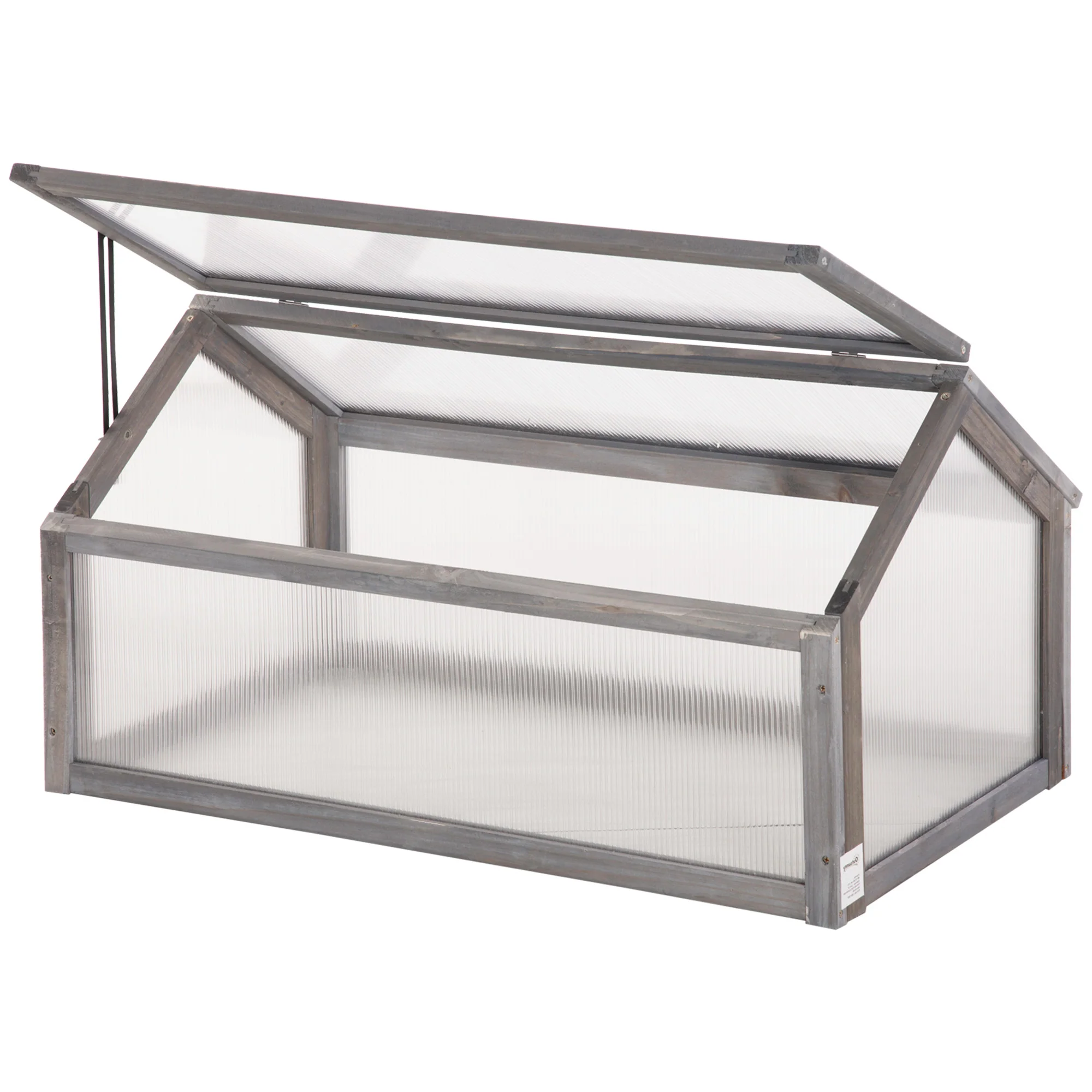NookGrow Garden Portable Raised Planter with Openable Top, 35.5" x 20.5" x 19.5", Grey