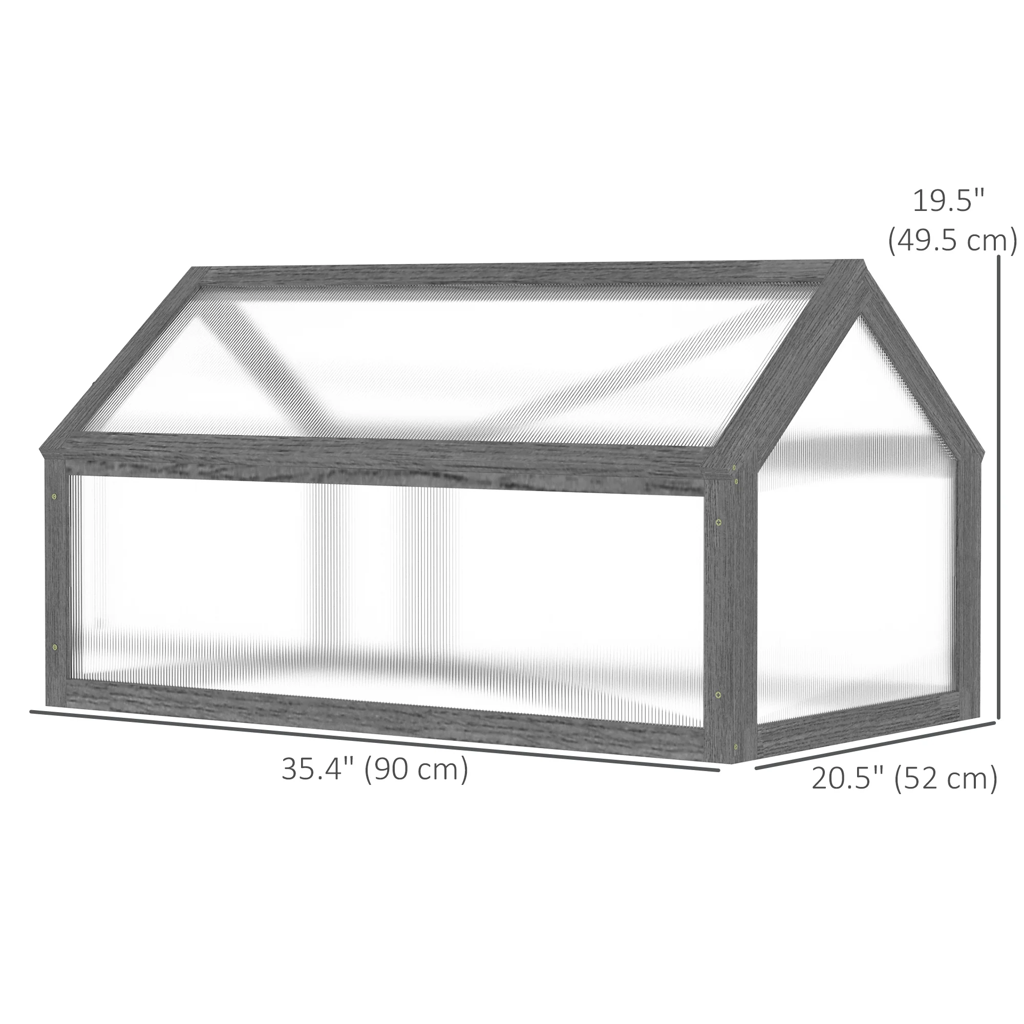 NookGrow Garden Portable Raised Planter with Openable Top, 35.5" x 20.5" x 19.5", Grey - Image 5