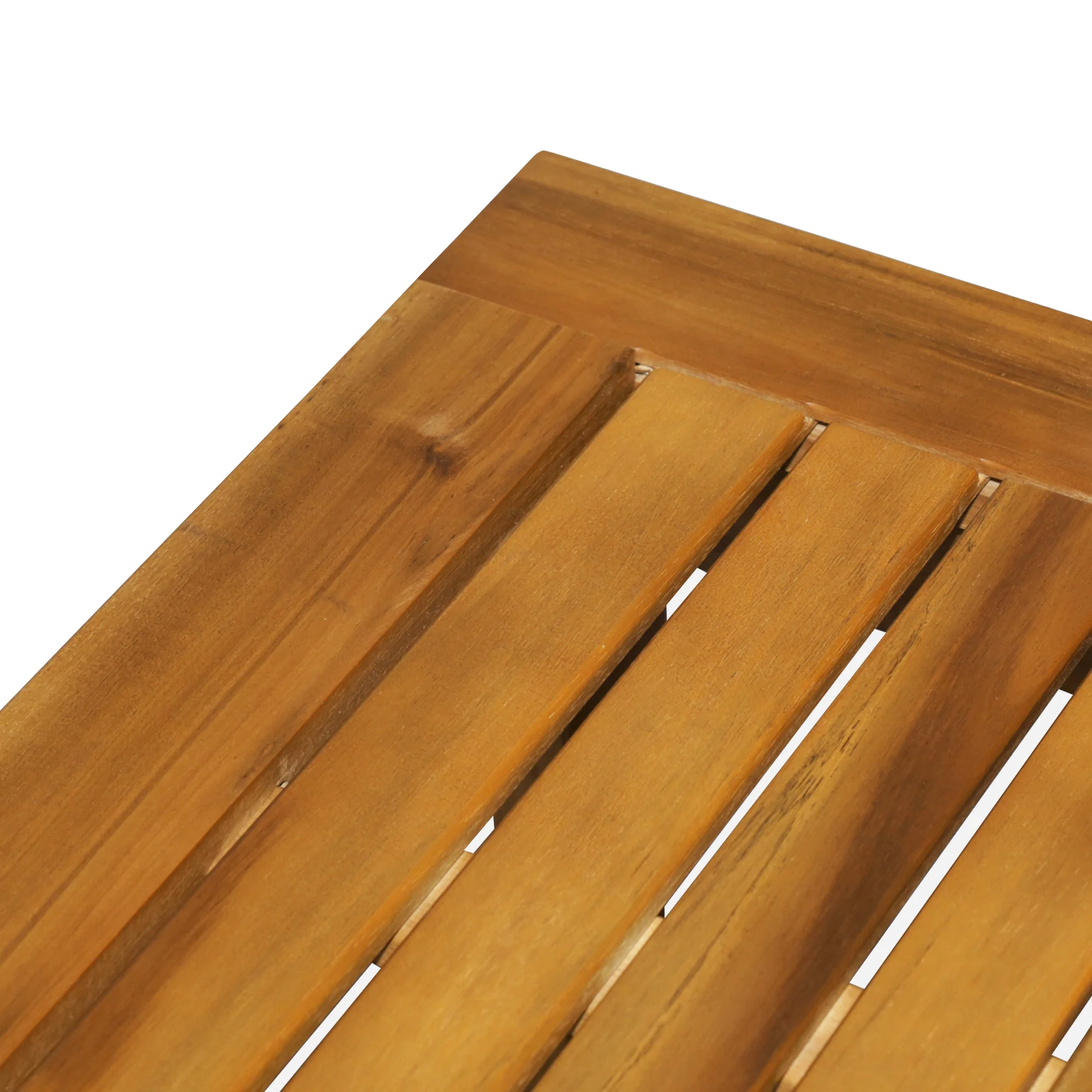 Wooden Side Table with Bottom Storage Shelf for Garden, Patio, 90 x 45 x 43 cm, Teak - Image 11