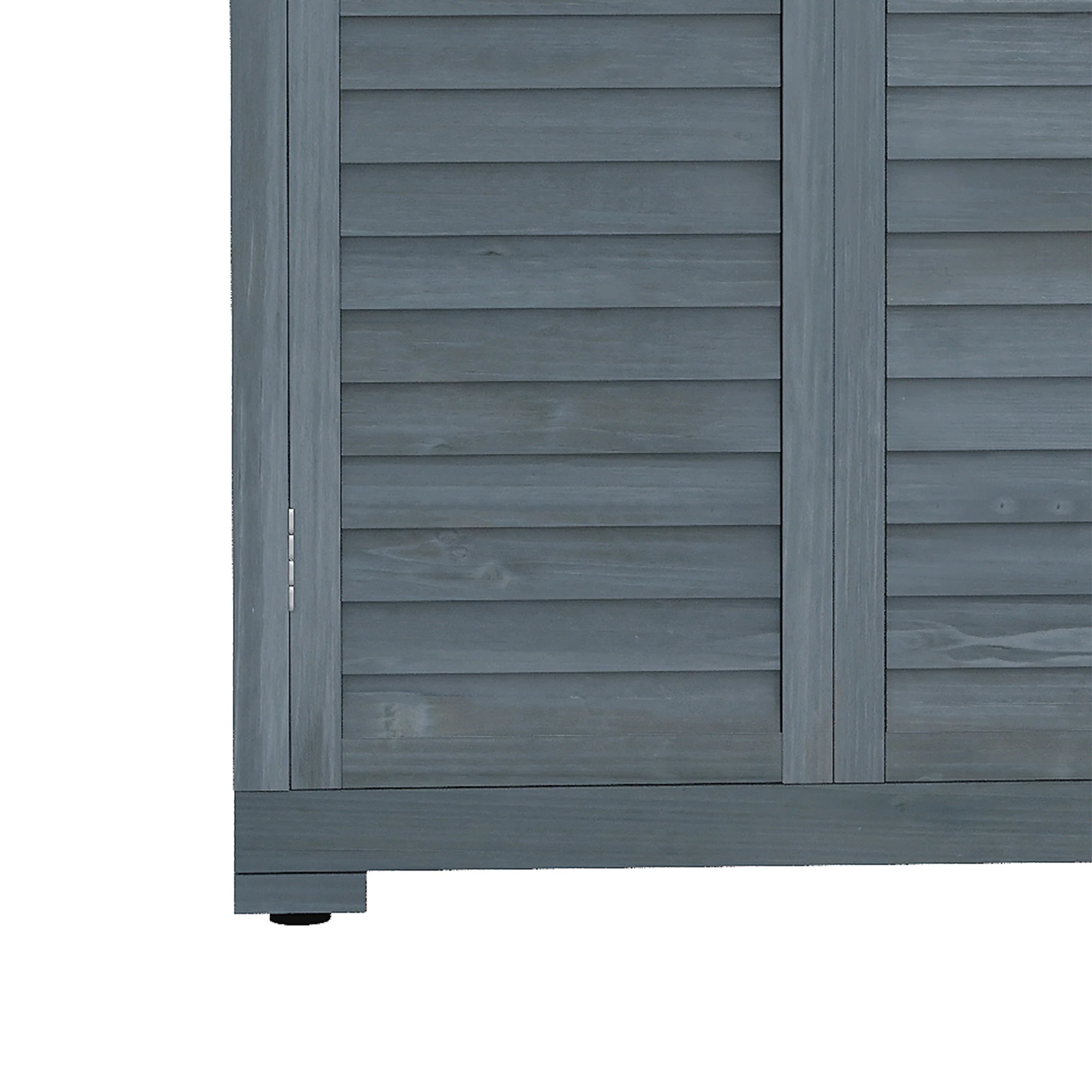 Wooden Garden Shed with 3-Tier Shelves & Asphalt Roof, 34" x 18" x 63", Grey - Image 10