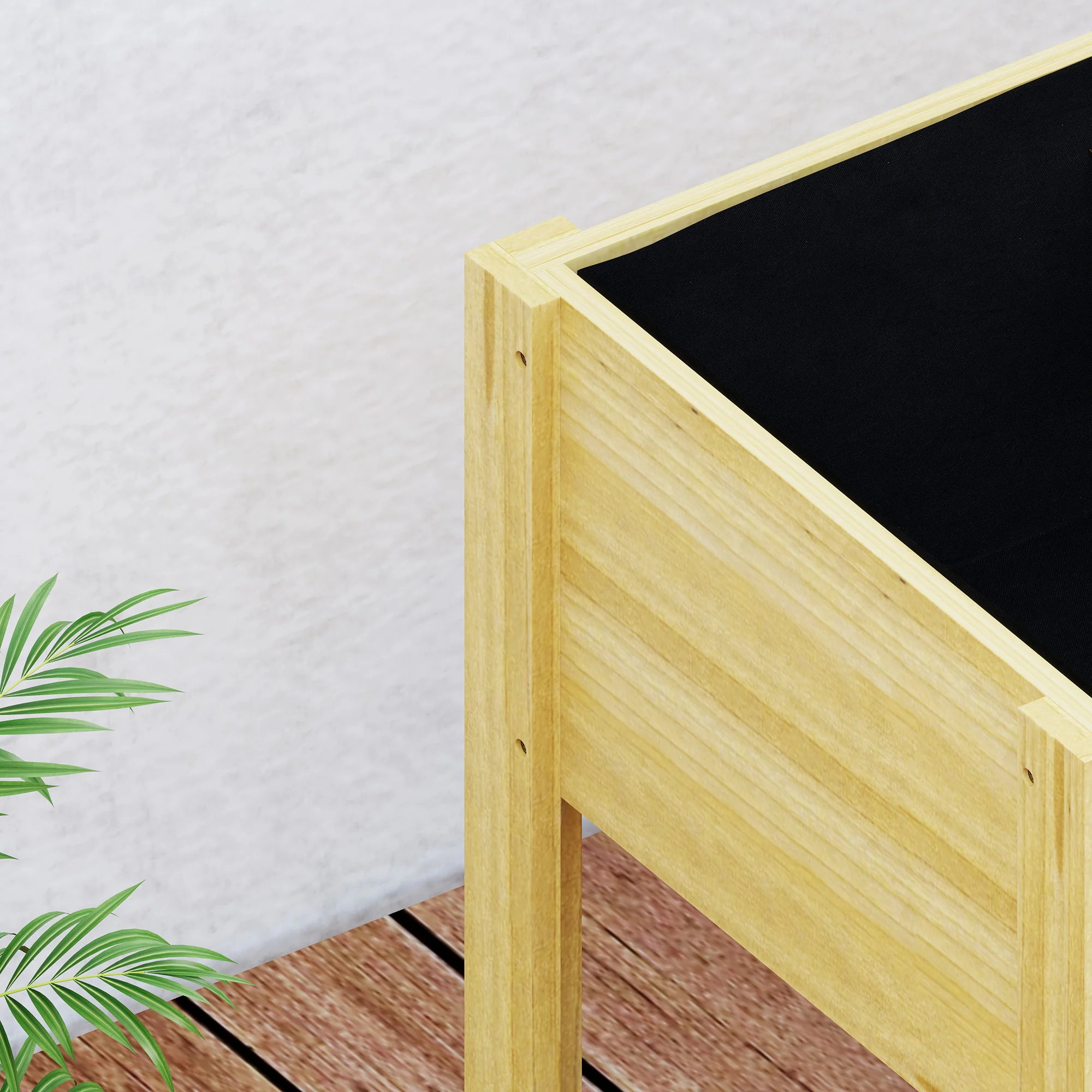 29.5" x 18.1" x 23.8" Wooden Raised Garden Bed with Acrylic Panels and Drainage Holes - Image 10