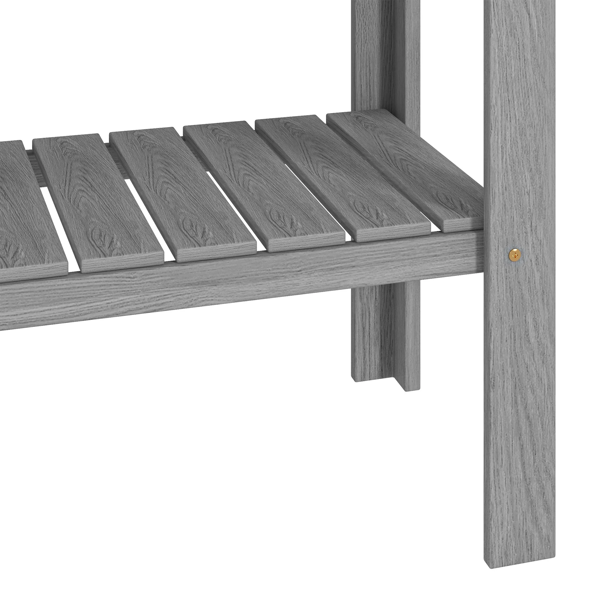 Wooden Raised Garden Bed Standing Elevated Planter Box with Storage Shelf for Flowers, Vegetables, and Herbs, 36" x 16" x 32", Grey - Image 11