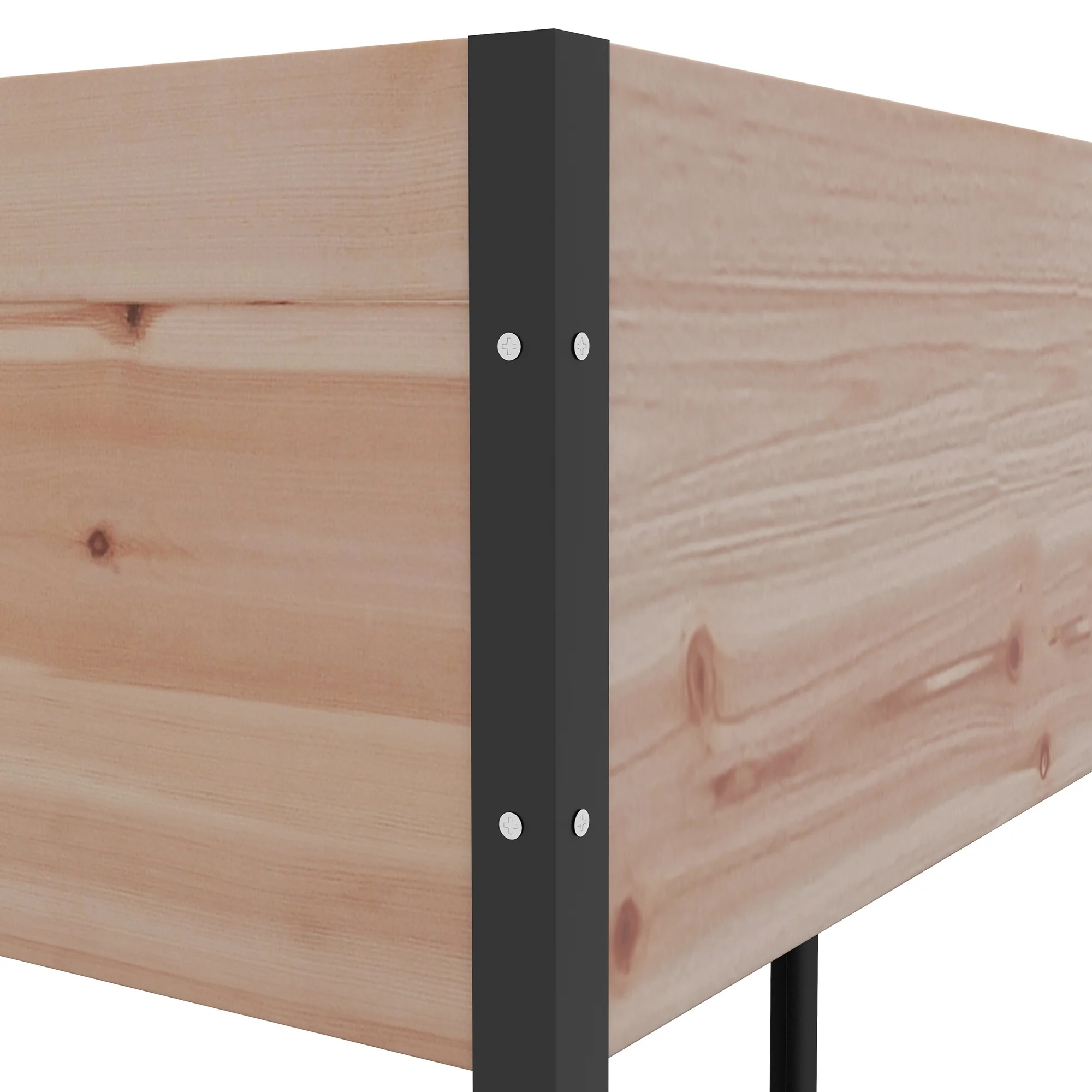 Wooden Elevated Planter Box with Wheels & Drainage Holes - Image 10