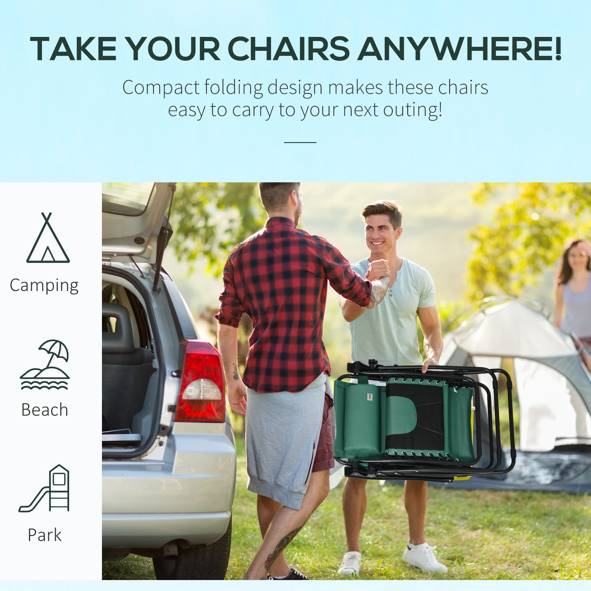 Zero Gravity Folding Reclining Chair w/ Padded Seat, Headrest & Cupholder, Green - Image 7